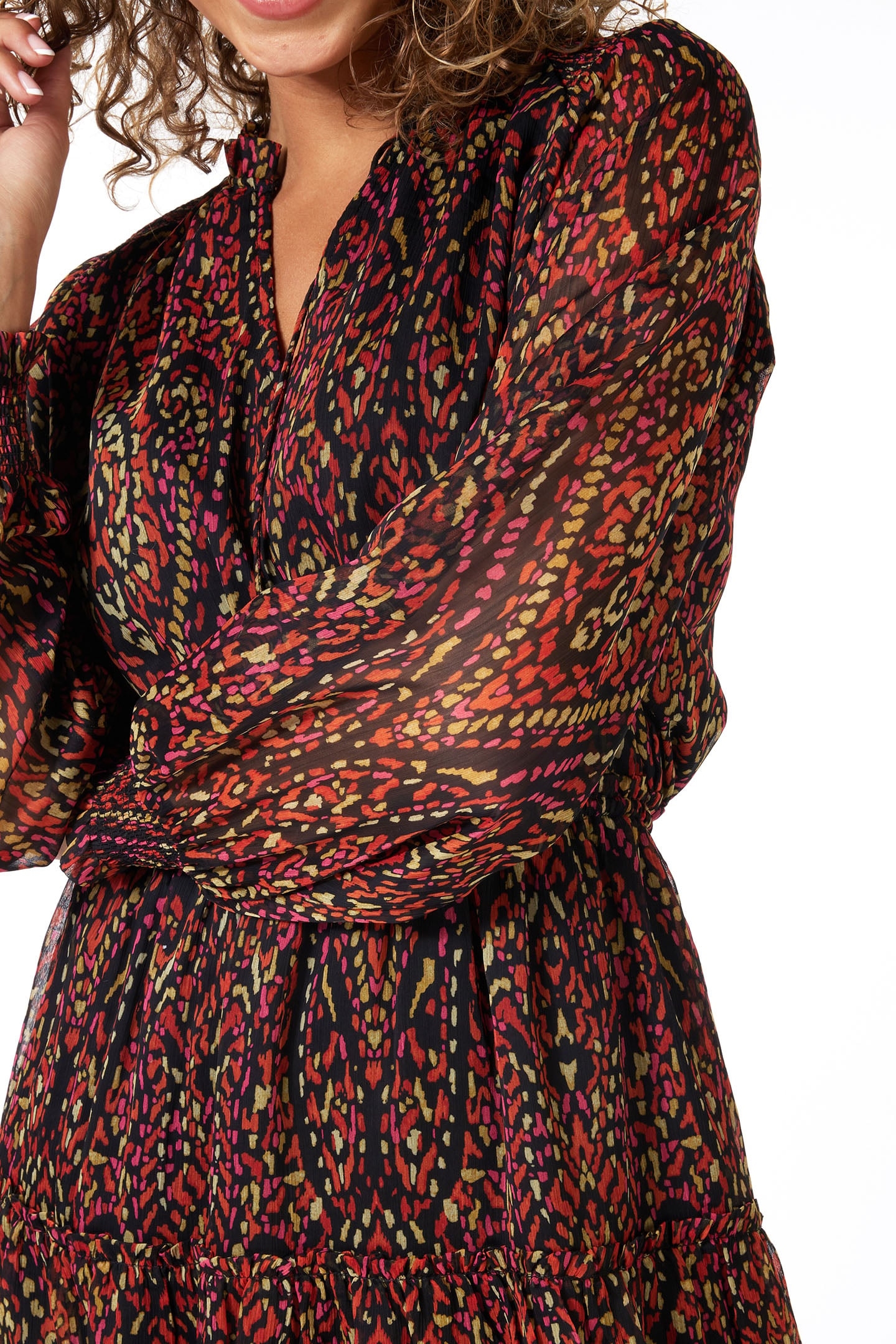 DRESS SHORT CHIFFON REWILDING PRINT 8