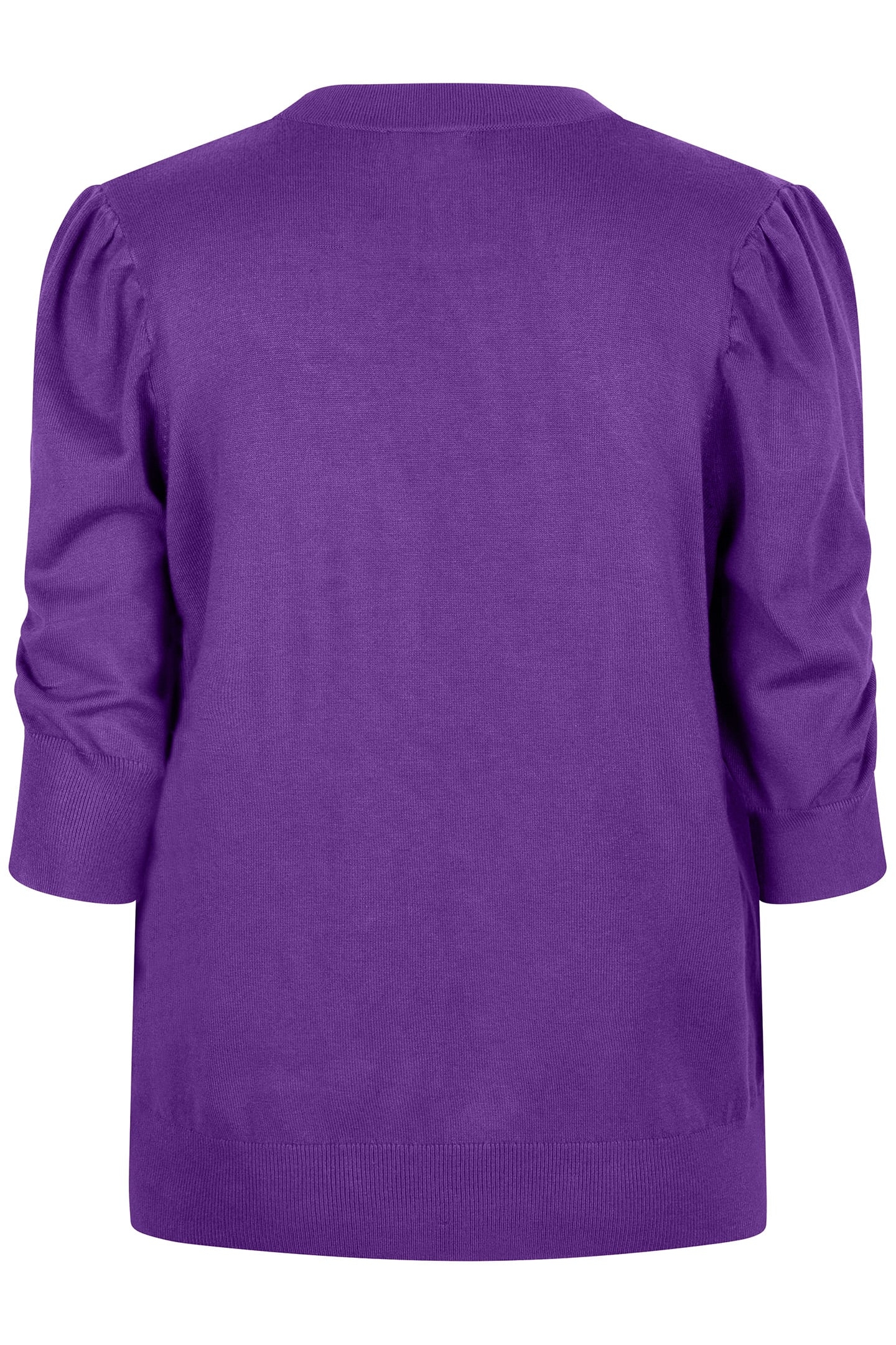 SWEATER SHORT PUFF SLV BASIC KNIT DEEP LAVENDER 4