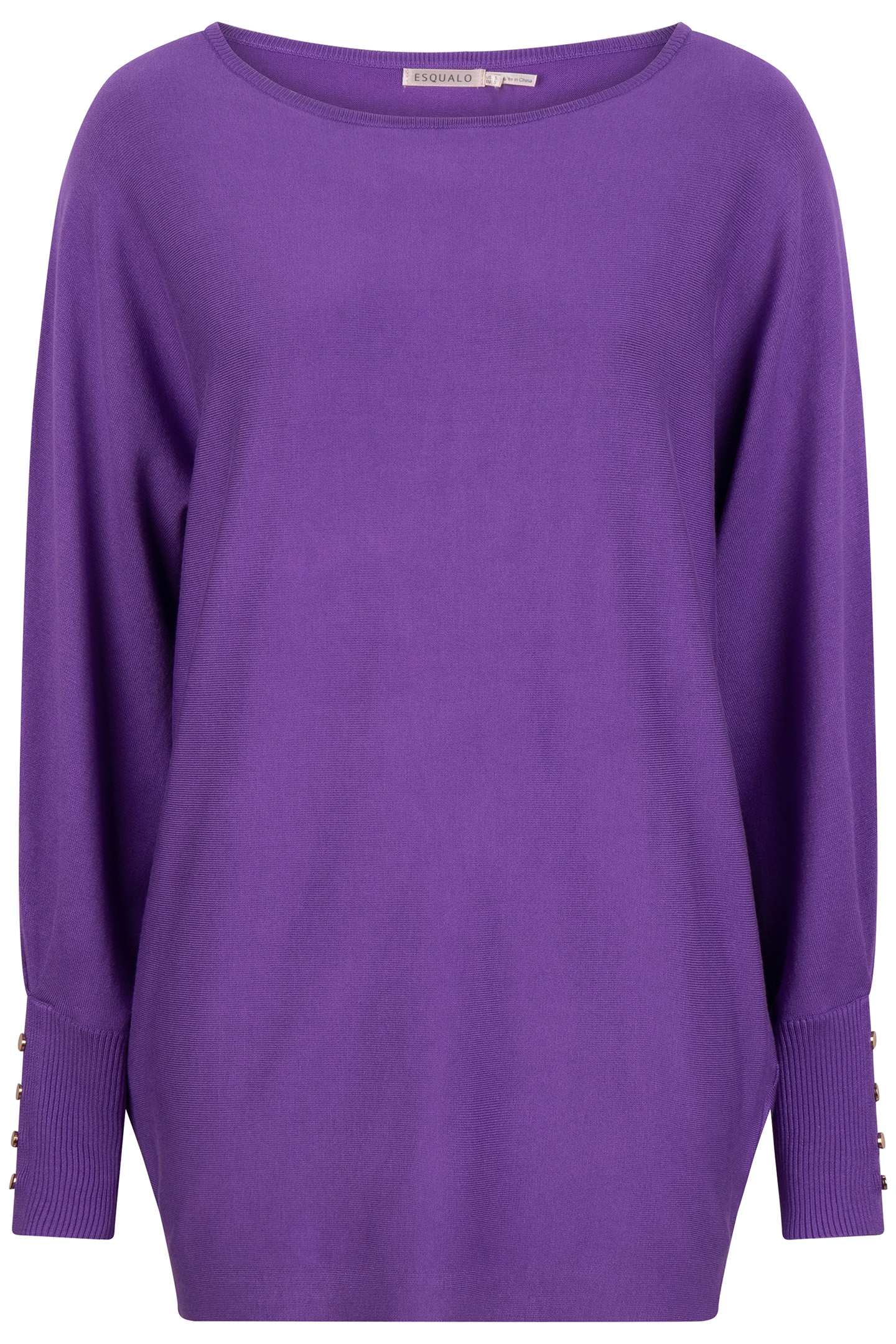 SWEATER BATWING BUTTONED CUFF DEEP LAVENDER 5