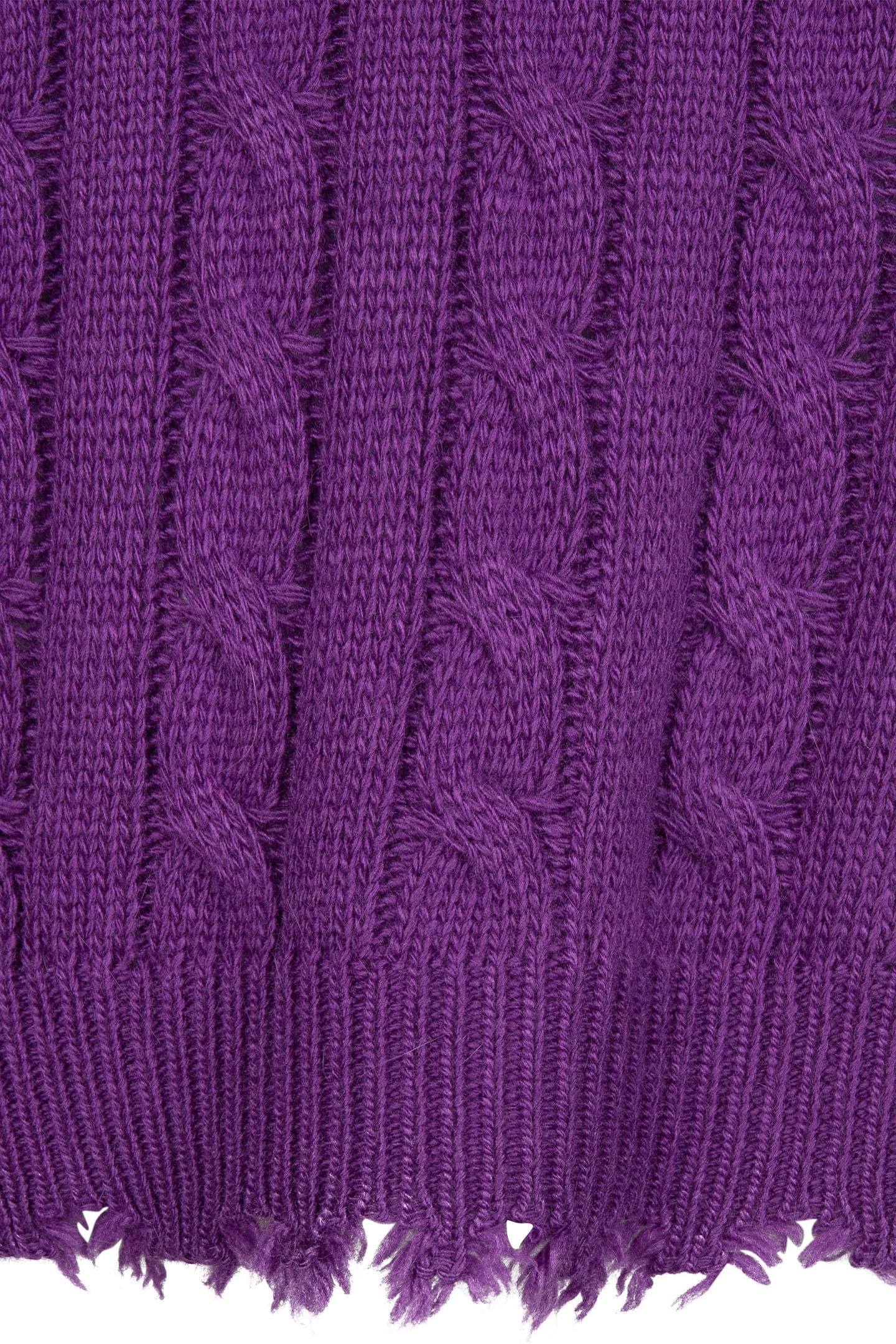 SWEATER CABLES RAW EDGE DEEP LAVENDER 8