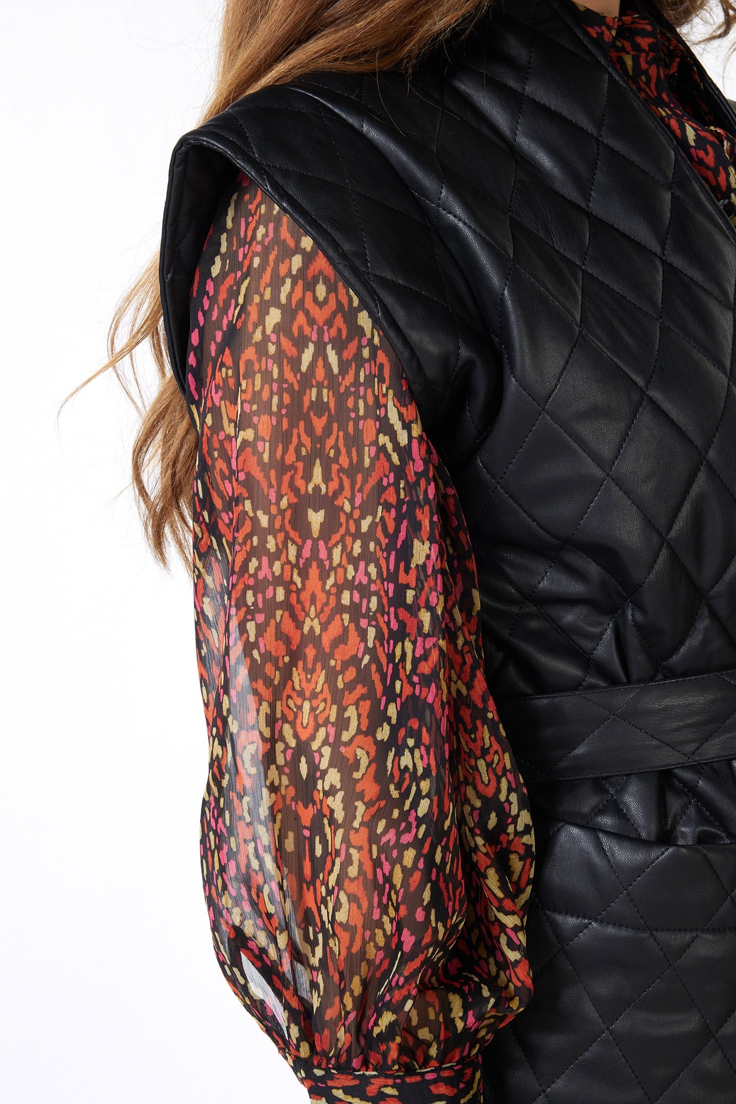 GILET PADDED PU BLACK 7