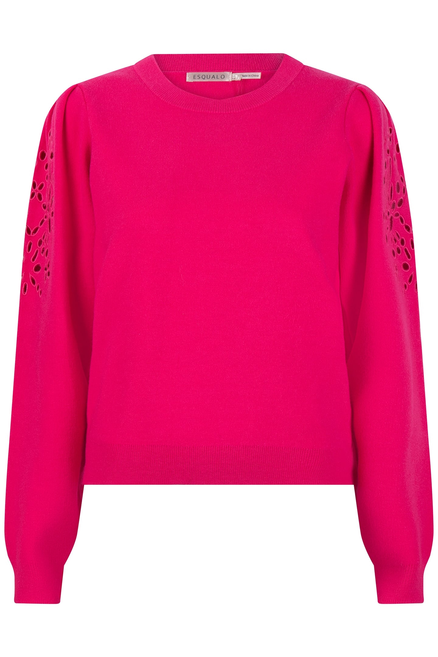 SWEATER EMBROIDERY ANGLAISE FUCHSIA 6