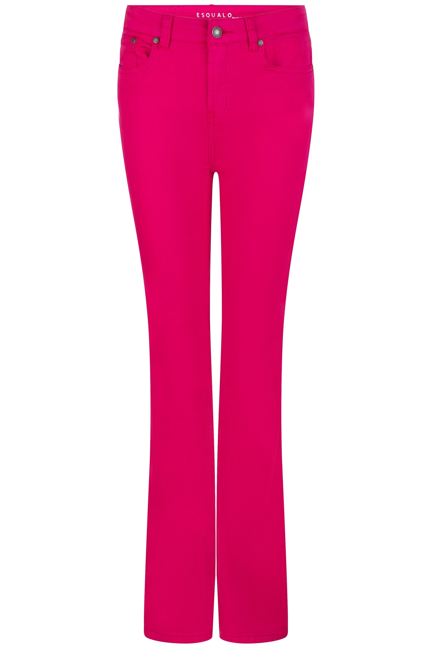 TROUSERS COLORED DENIM FLAIR FUCHSIA 4