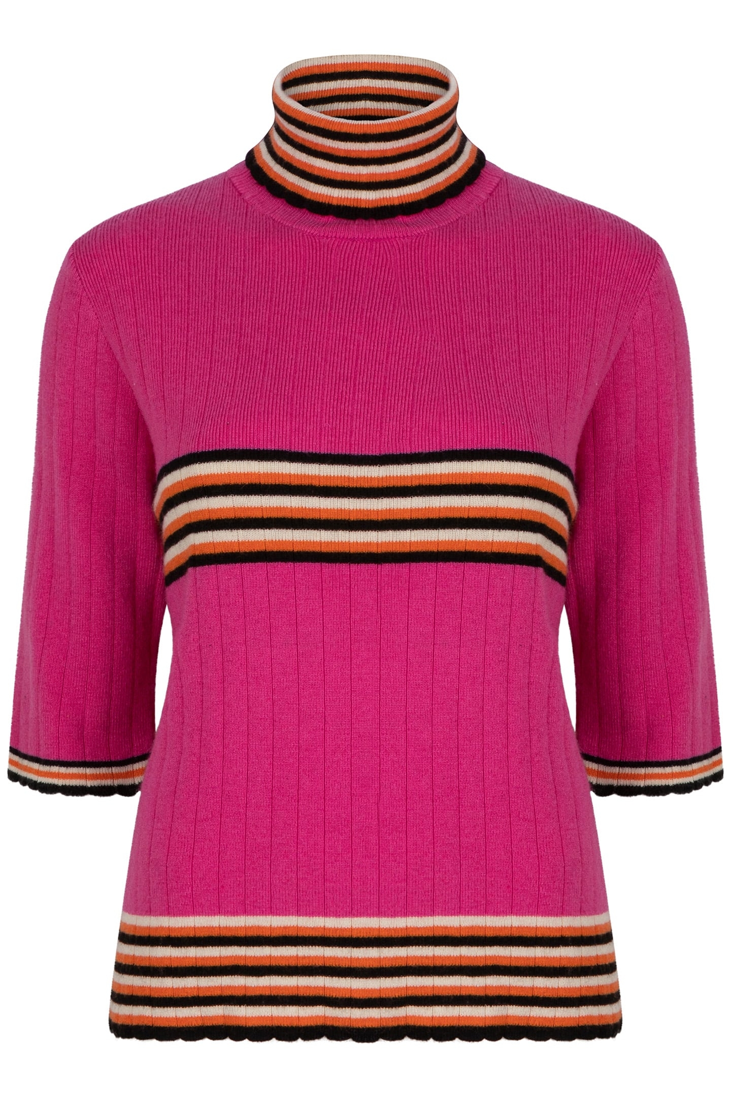 TOP COL SCALLOPED EDGES FUCHSIA 5