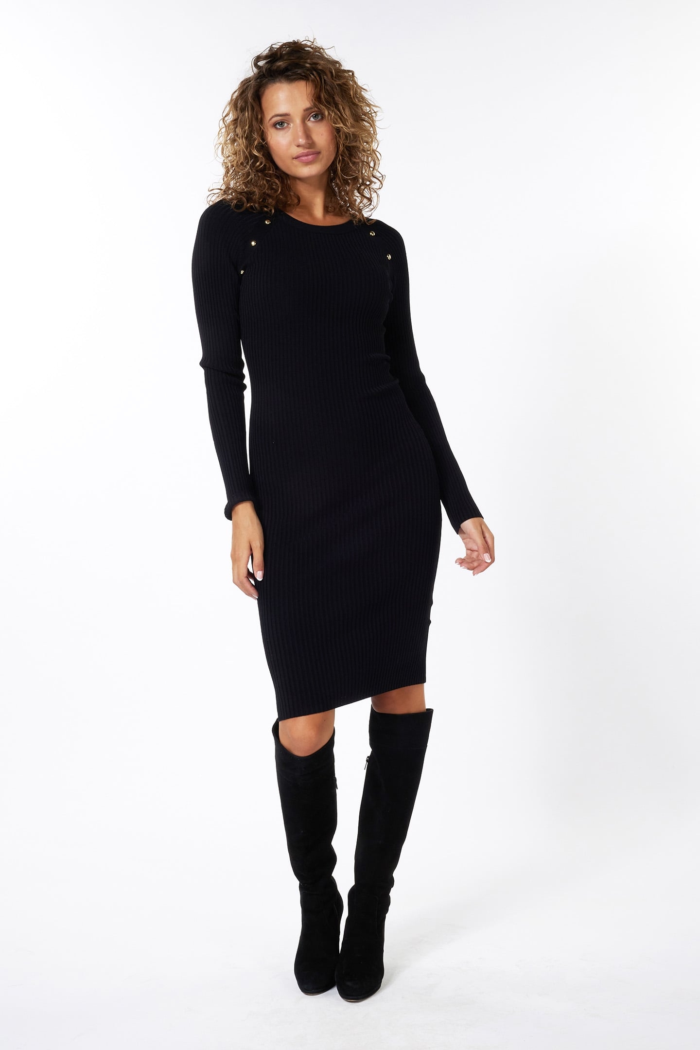 DRESS KNITTED TUBE BLACK 2