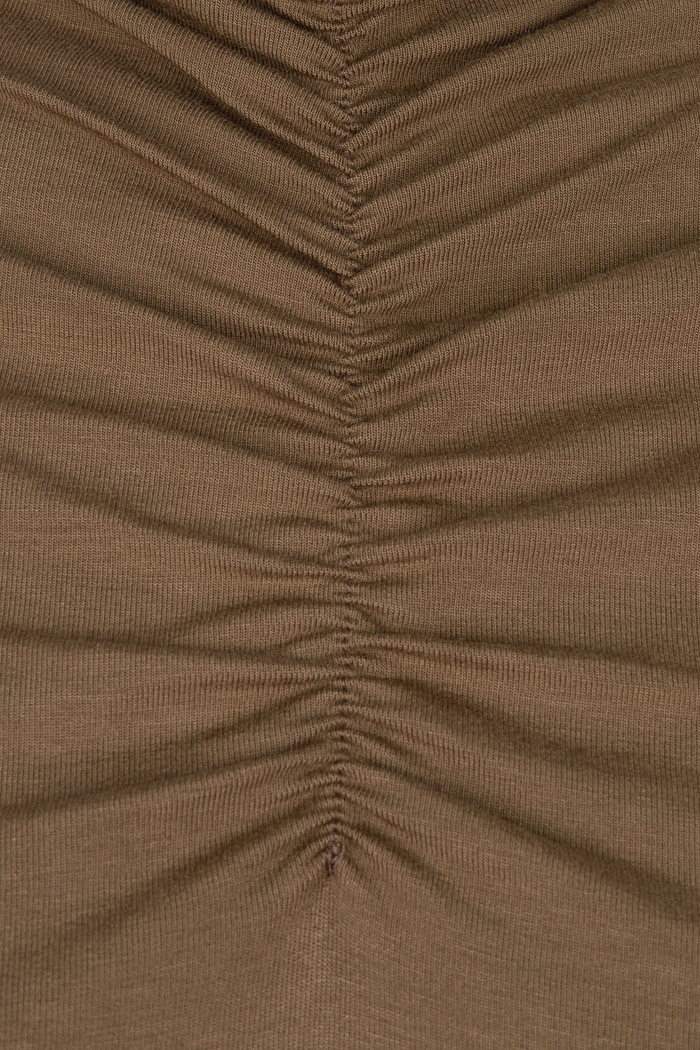 TOP SMOCKED NECKLINE SOLID SJ ARMY GREEN 5