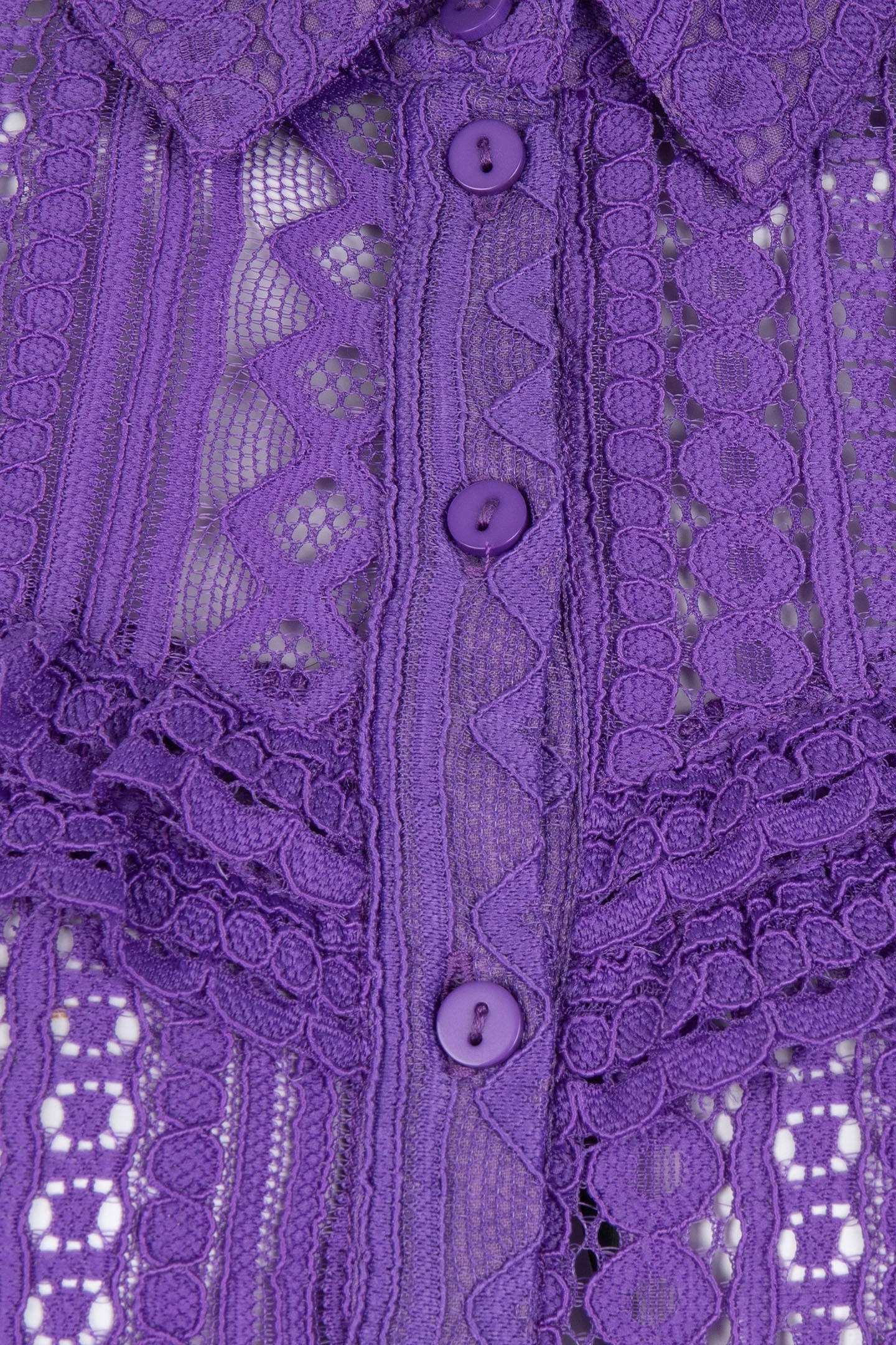 BLOUSE LACE PUFF SLVE DEEP LAVENDER 8