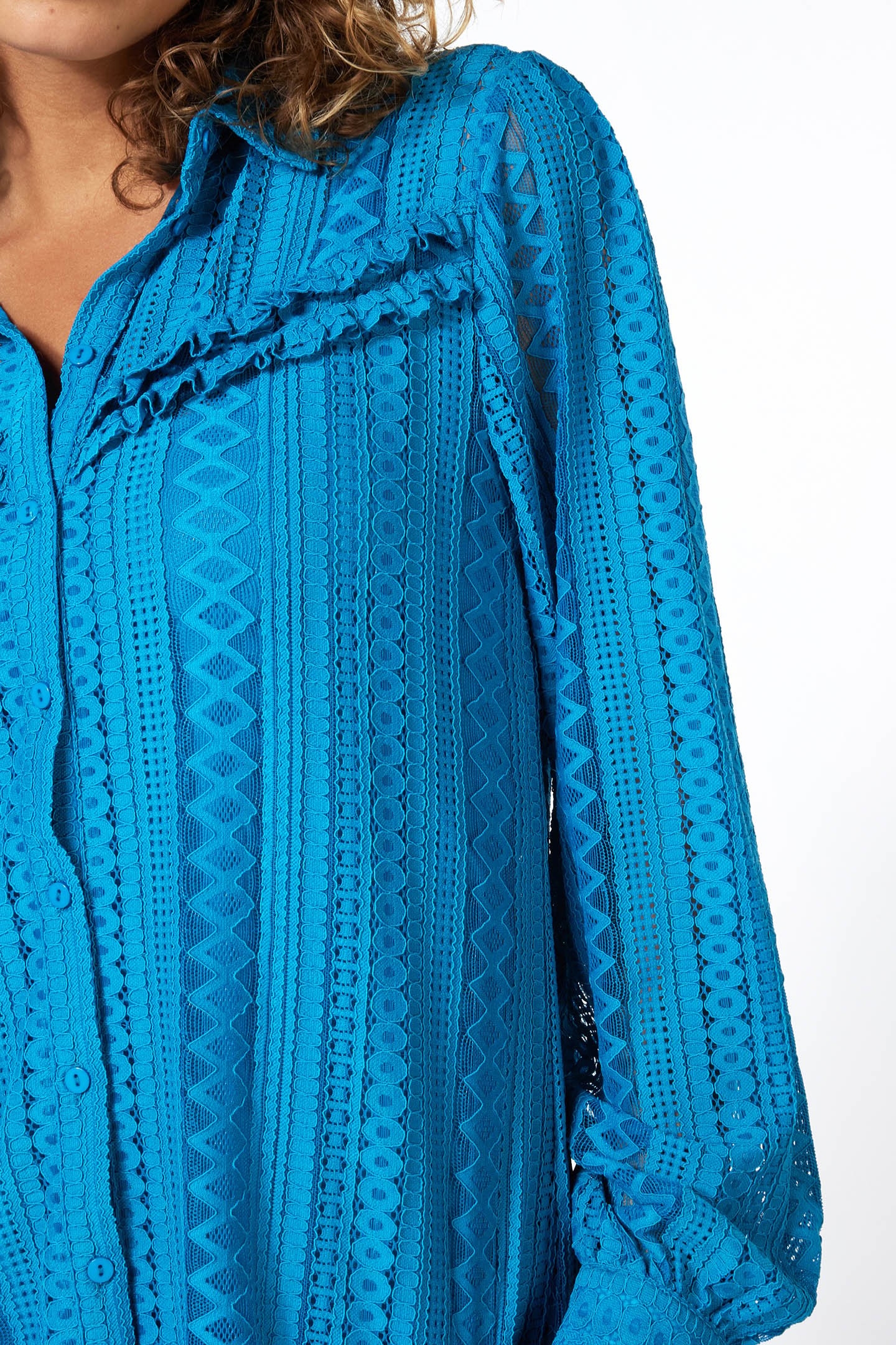 BLOUSE TAPES PLUMETIS PETROL 7