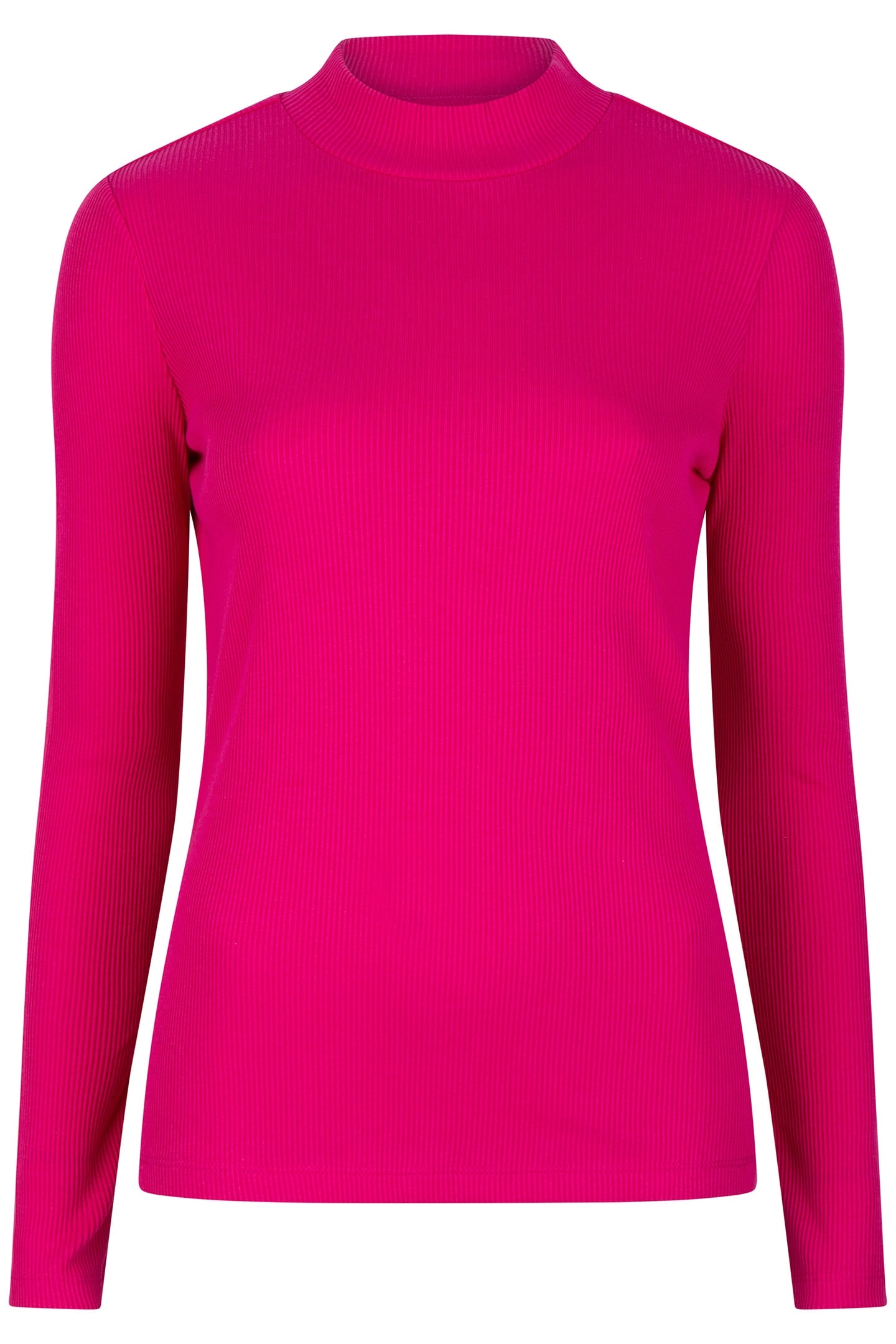 TOP RIB LONG SLVE FUCHSIA 3