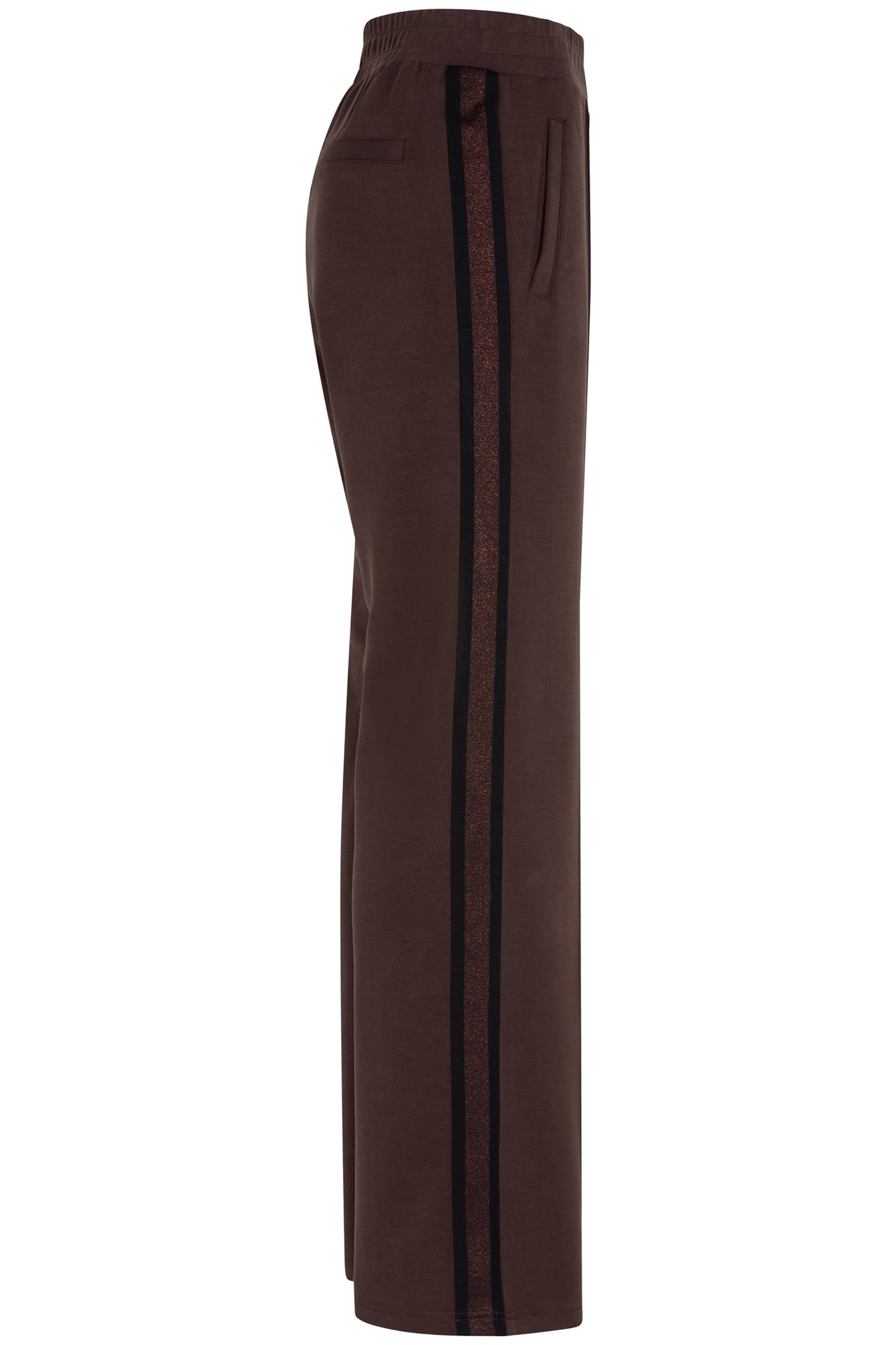 TROUSERS LUREX TAPE MODAL CHOCOLATE 6