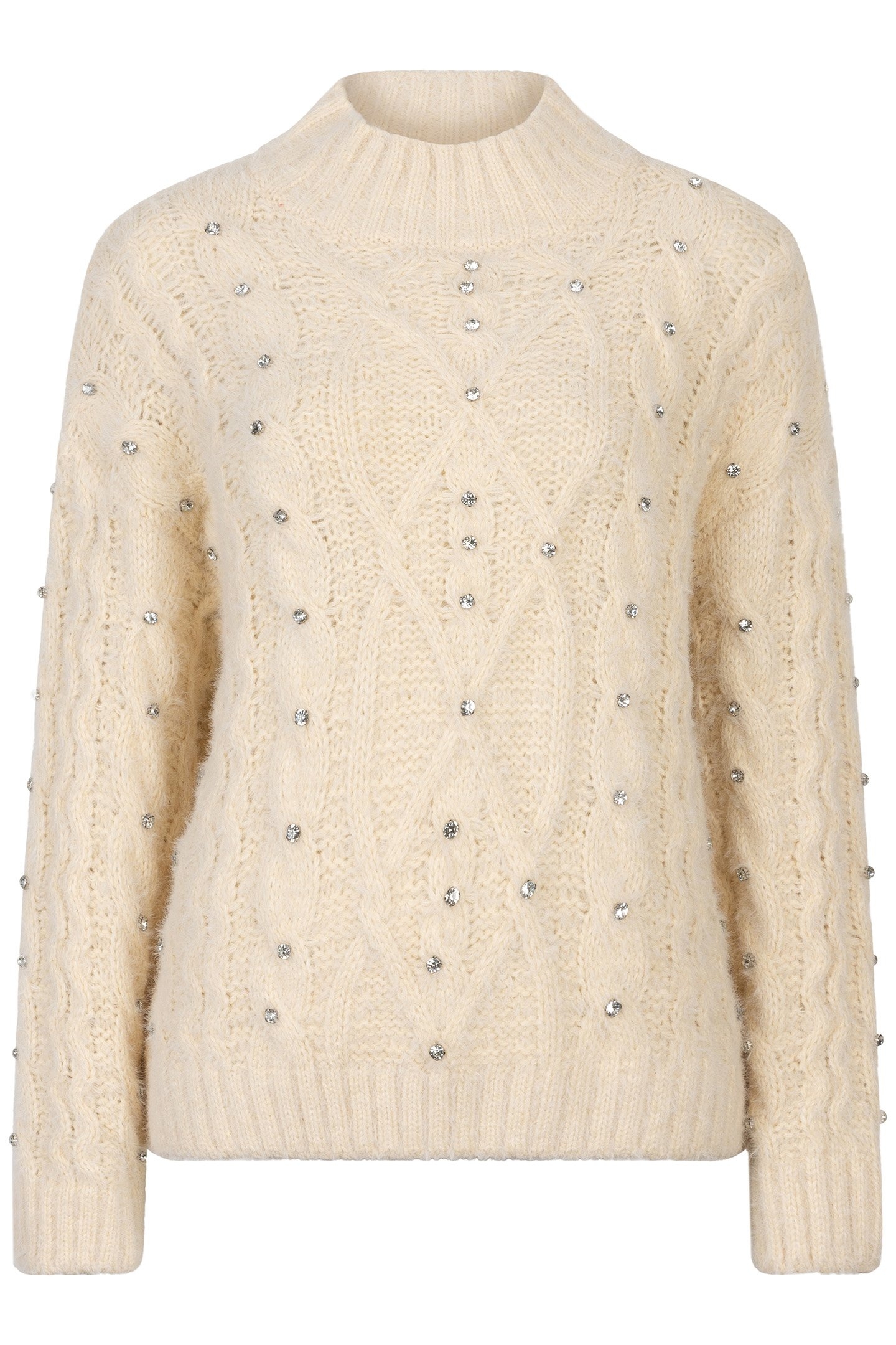 SWEATER CABLE STONES BISCUIT 4