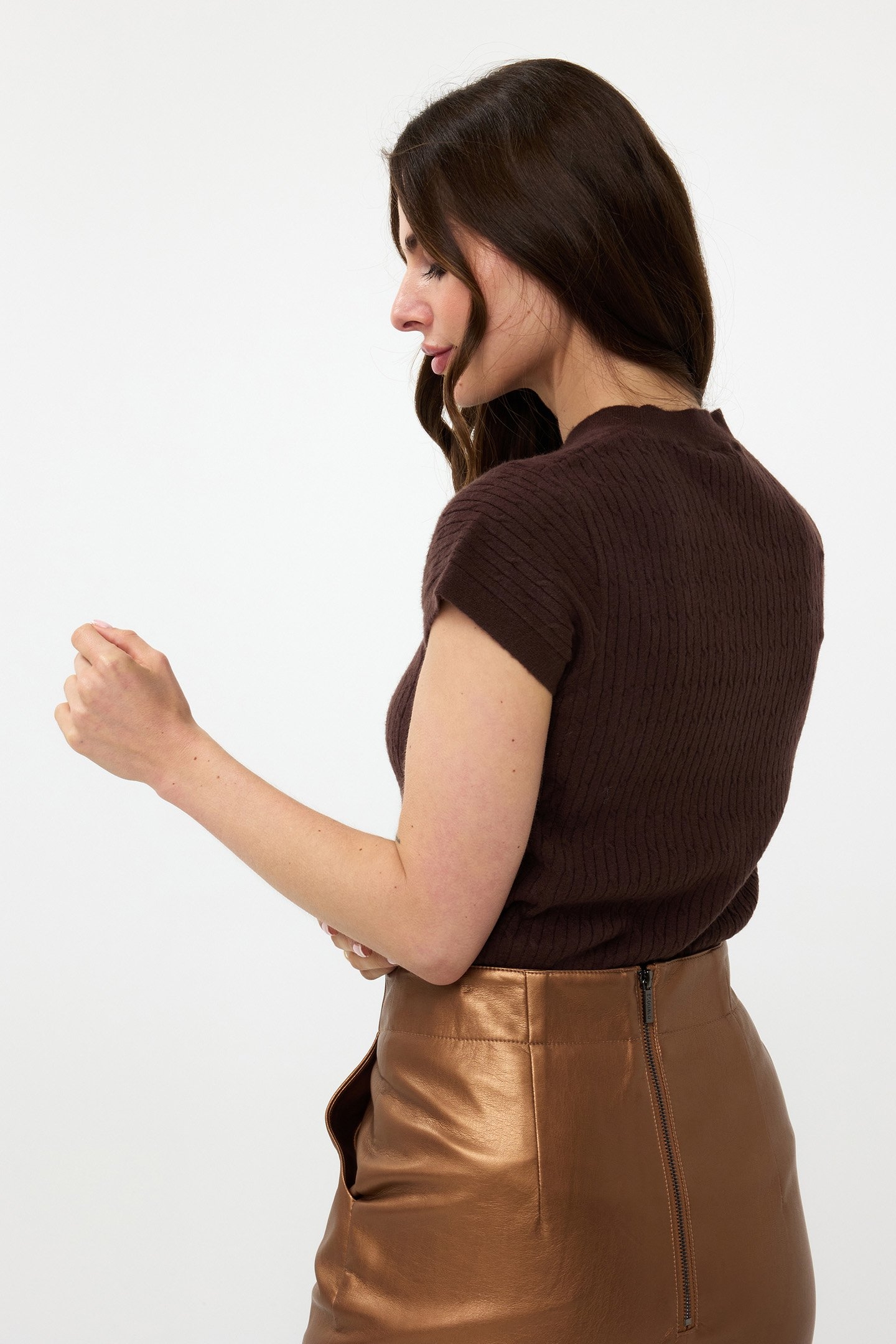 SWEATER S/SLVE ELASTIC WAIST CHOCOLATE 3