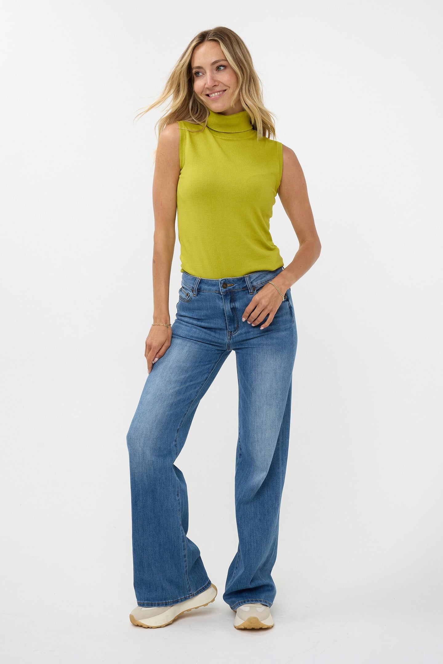 SWEATER SLV/LSS COL BASIC KNIT MATCHA GREEN 2