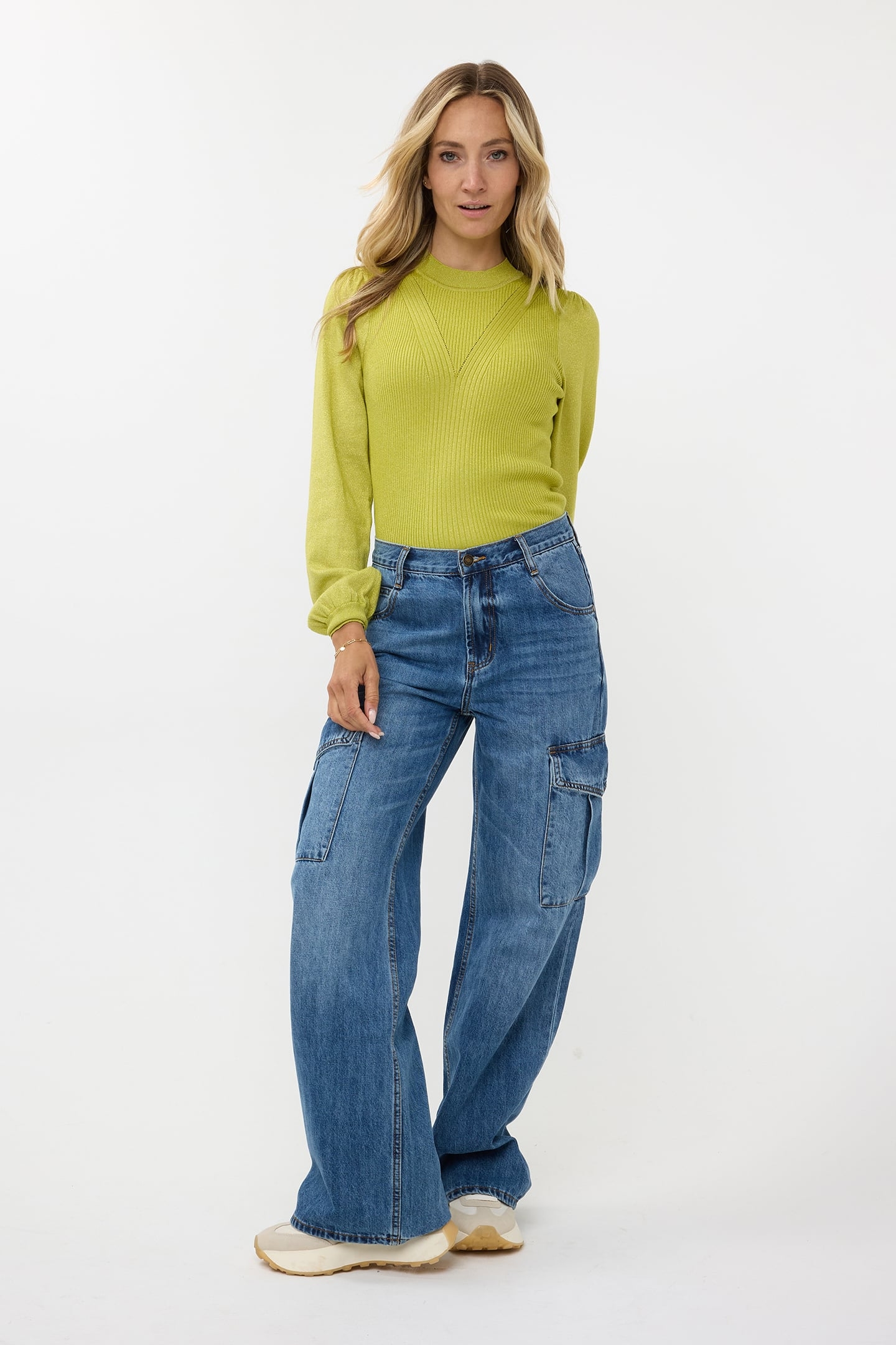 TROUSERS JEANS CARGO WIDE LEG JEANS BLUE 2