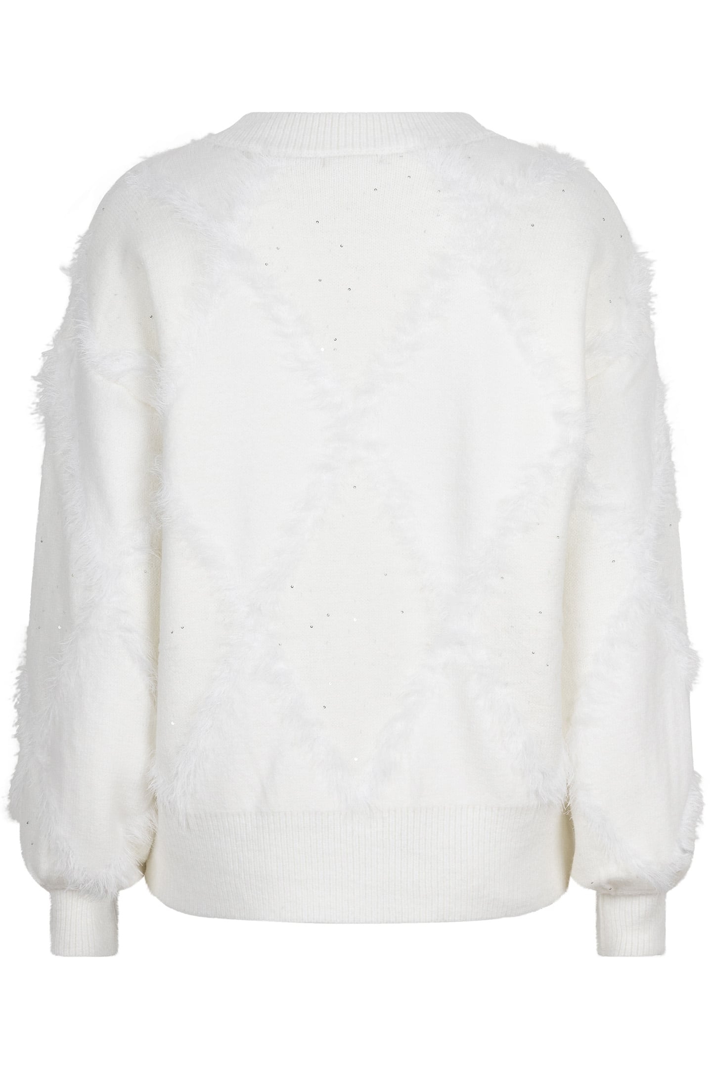 SWEATER HAIRY SEQUINS OFF WHITE 5