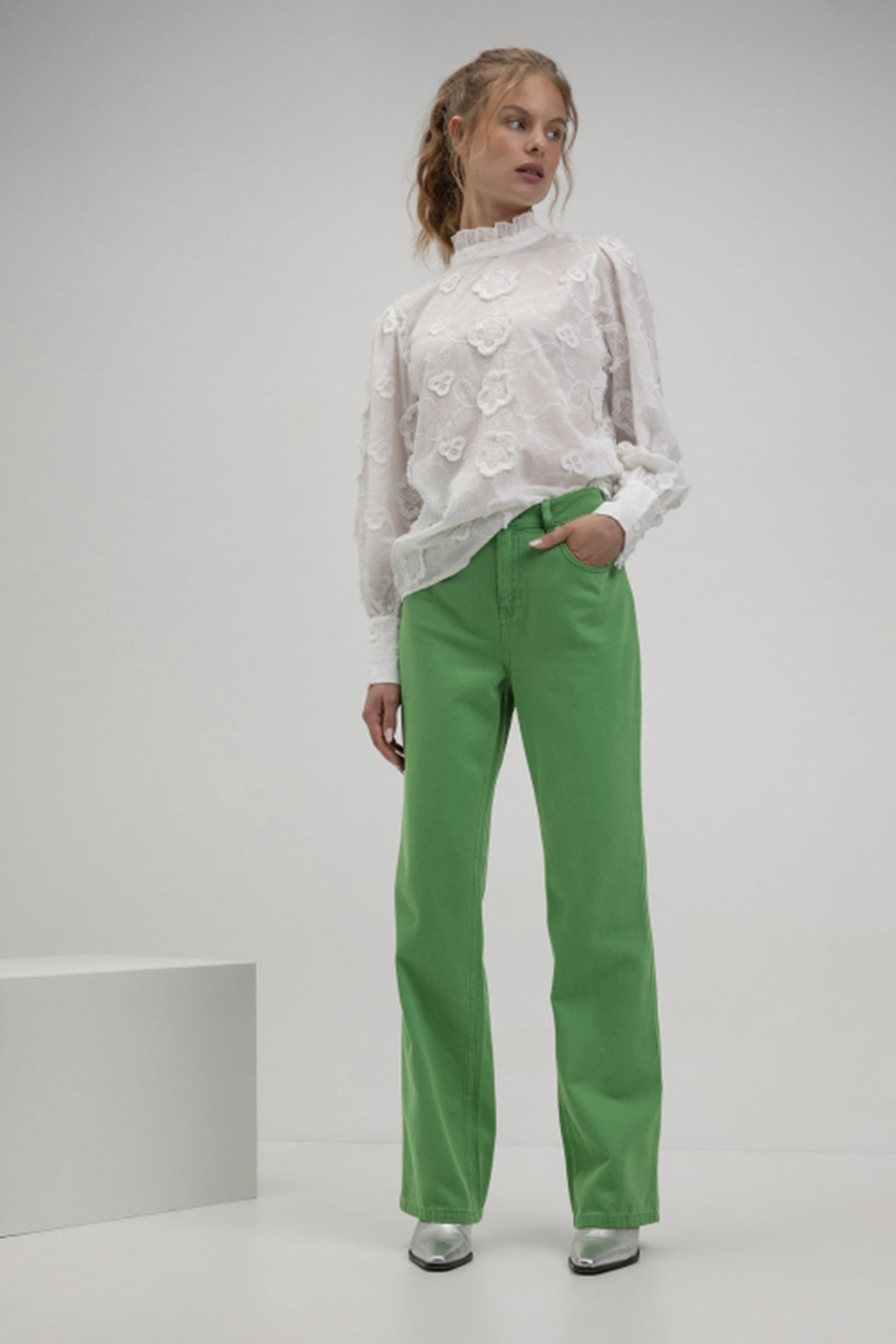 SERGE PANTS PARROT GREEN 2