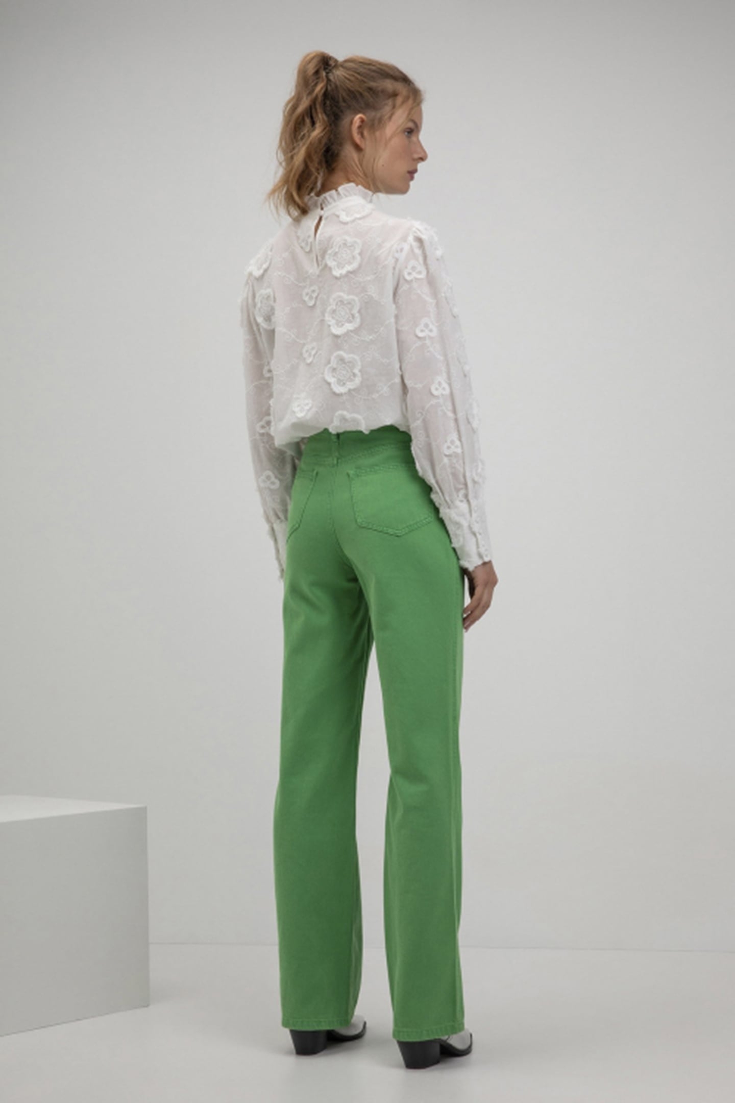 SERGE PANTS PARROT GREEN 3