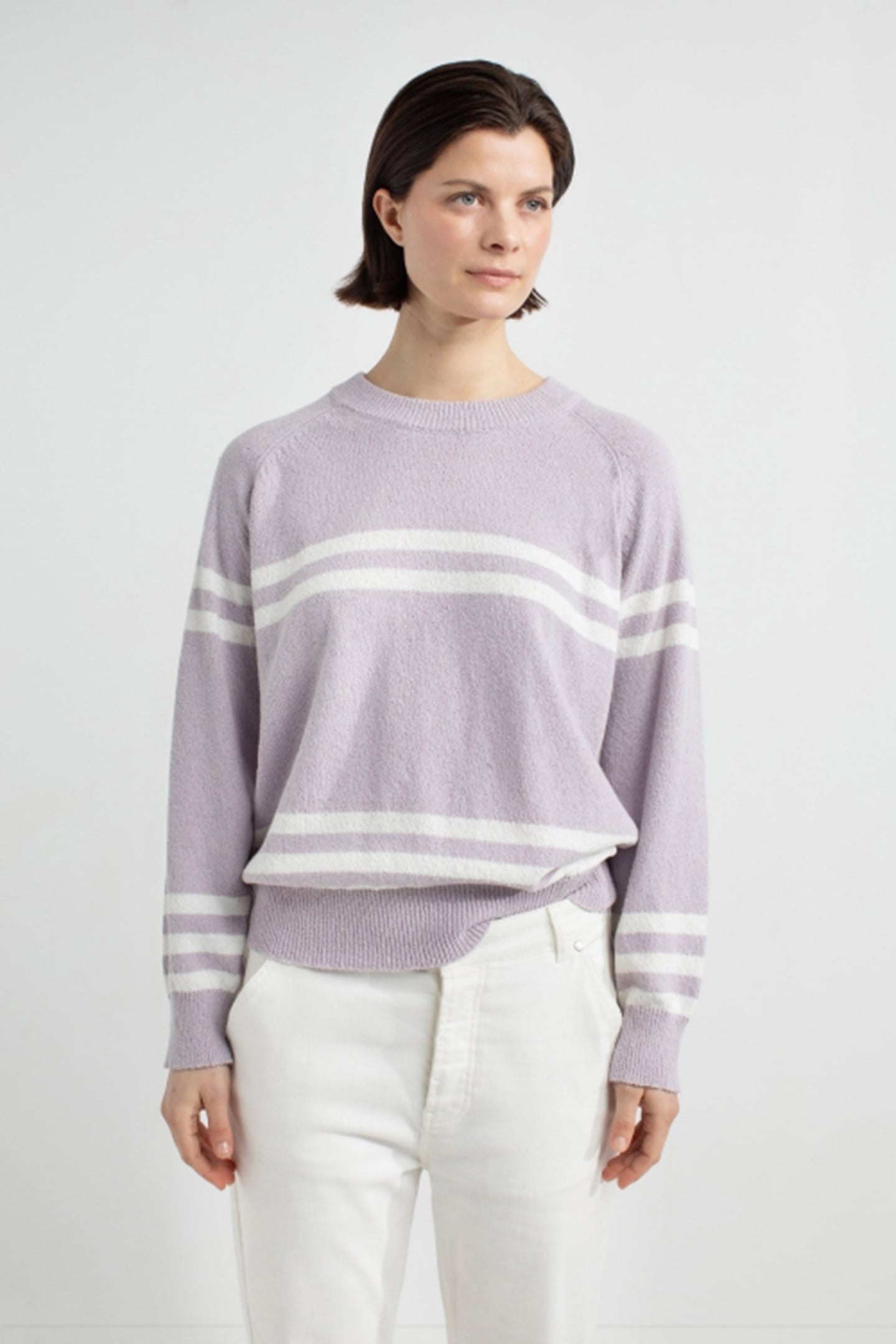JOE SWEATER LIGHT LILAC STRIPE 1