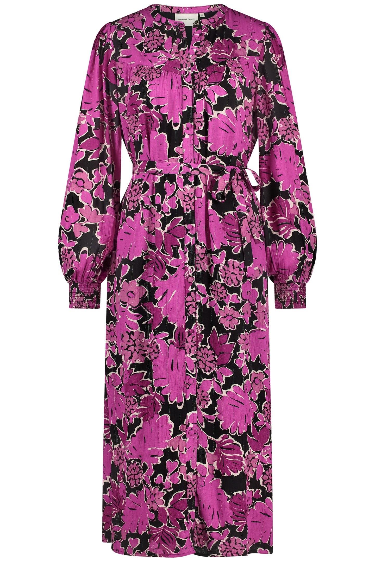 WILLA DRESS BLACK/RASPBERRY 3