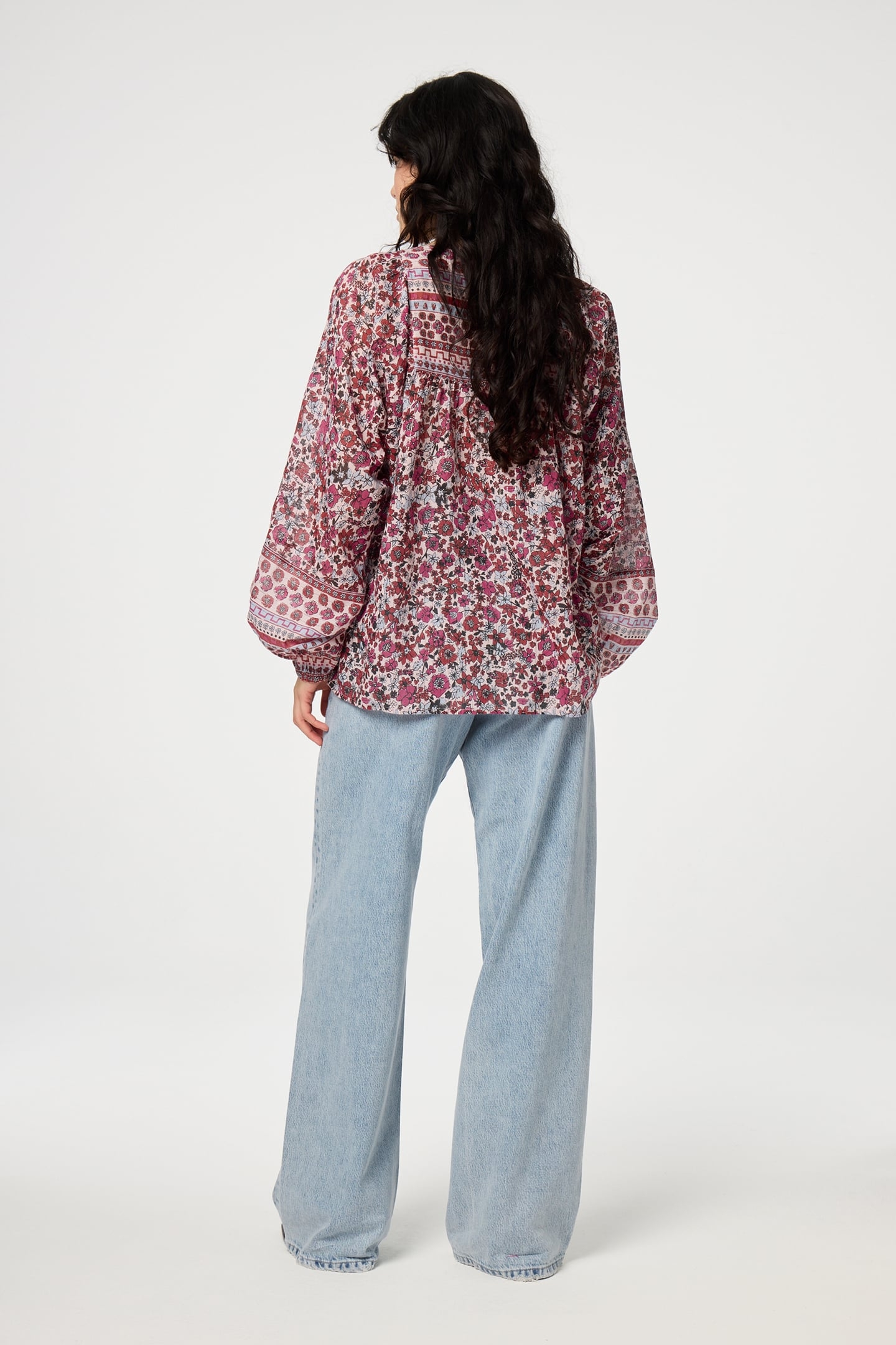 ANAN TOP CERISE RED/POWDER BL 3