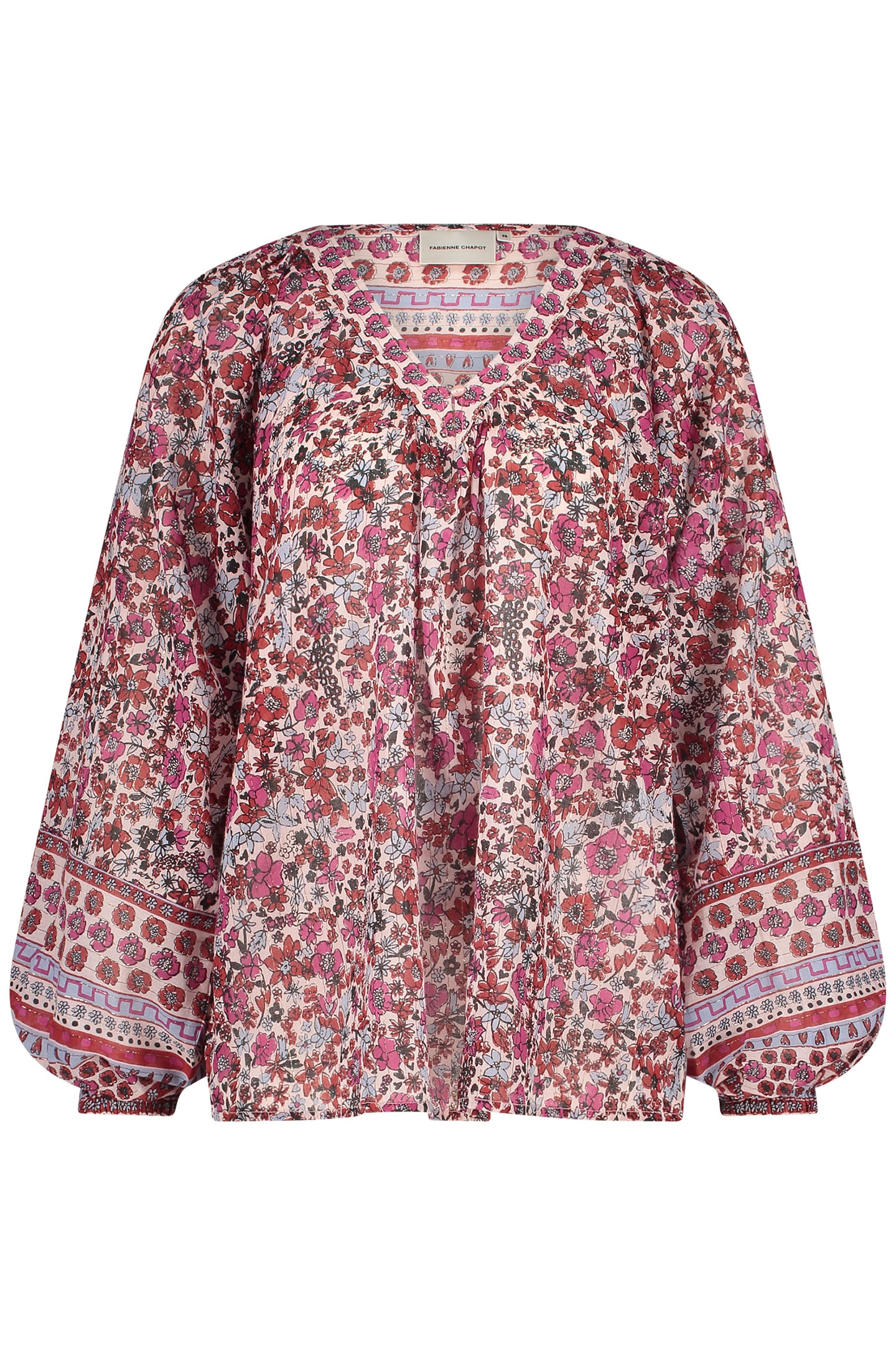 ANAN TOP CERISE RED/POWDER BL 4