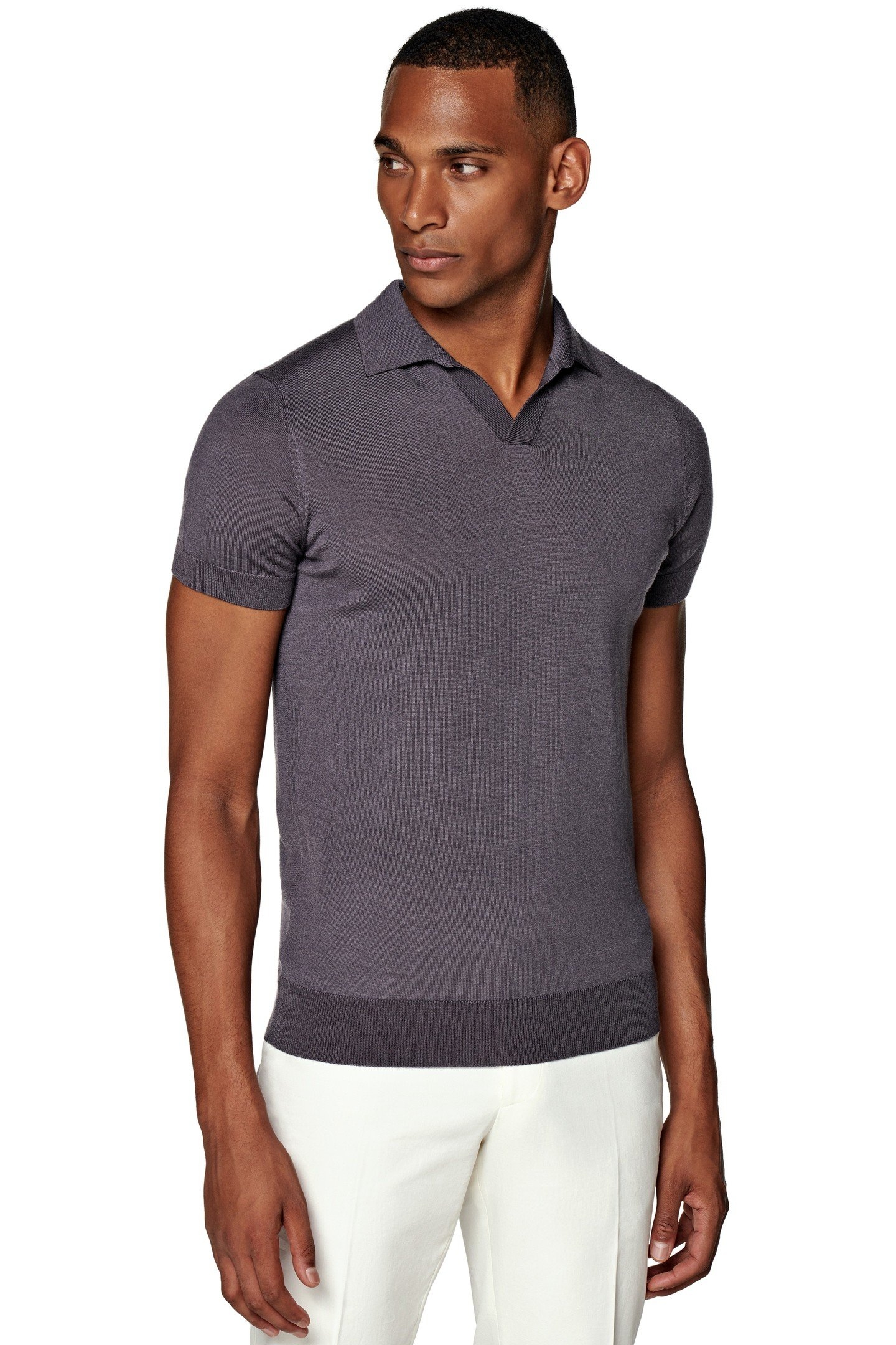 POLO BUTTONLESS EGGPLANT PURPLE 3