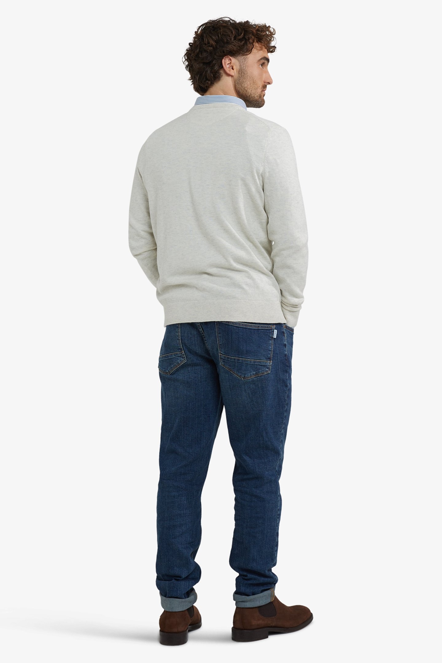 V-NECK SWEATER OFF WHITE 3