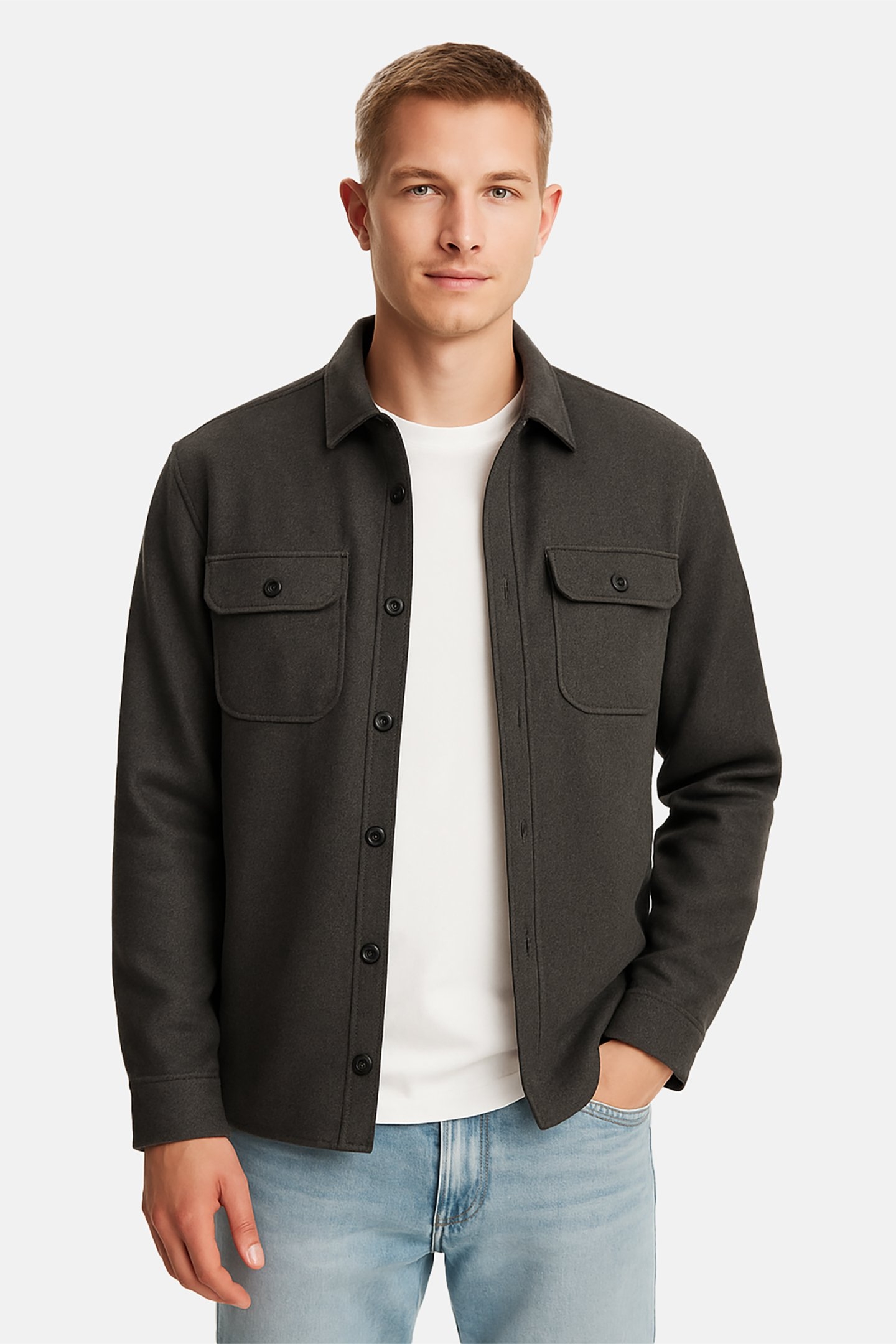 MITZEL SW SHIRT MID GREY 1