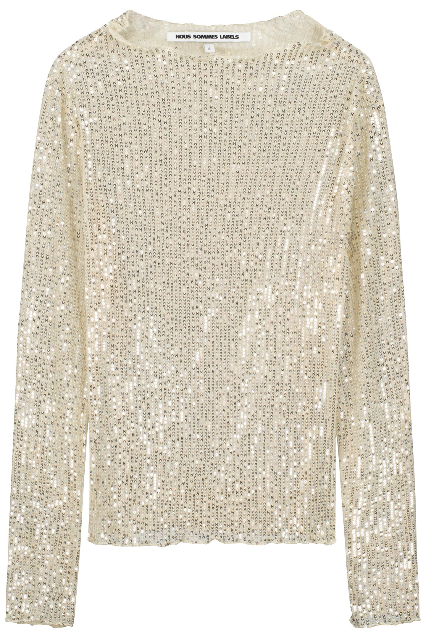 NOUS SOMMES LABELS – JENNIE SEQUIN TOP SAND 1