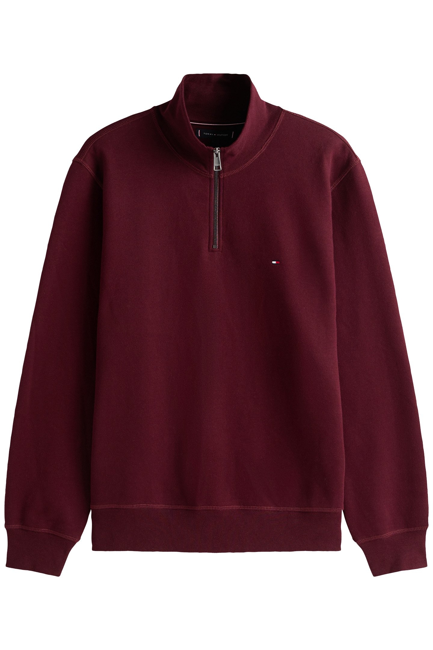 ESSENTIAL FLEECE 1/4 ZIP DEEP BURGUNDY 4