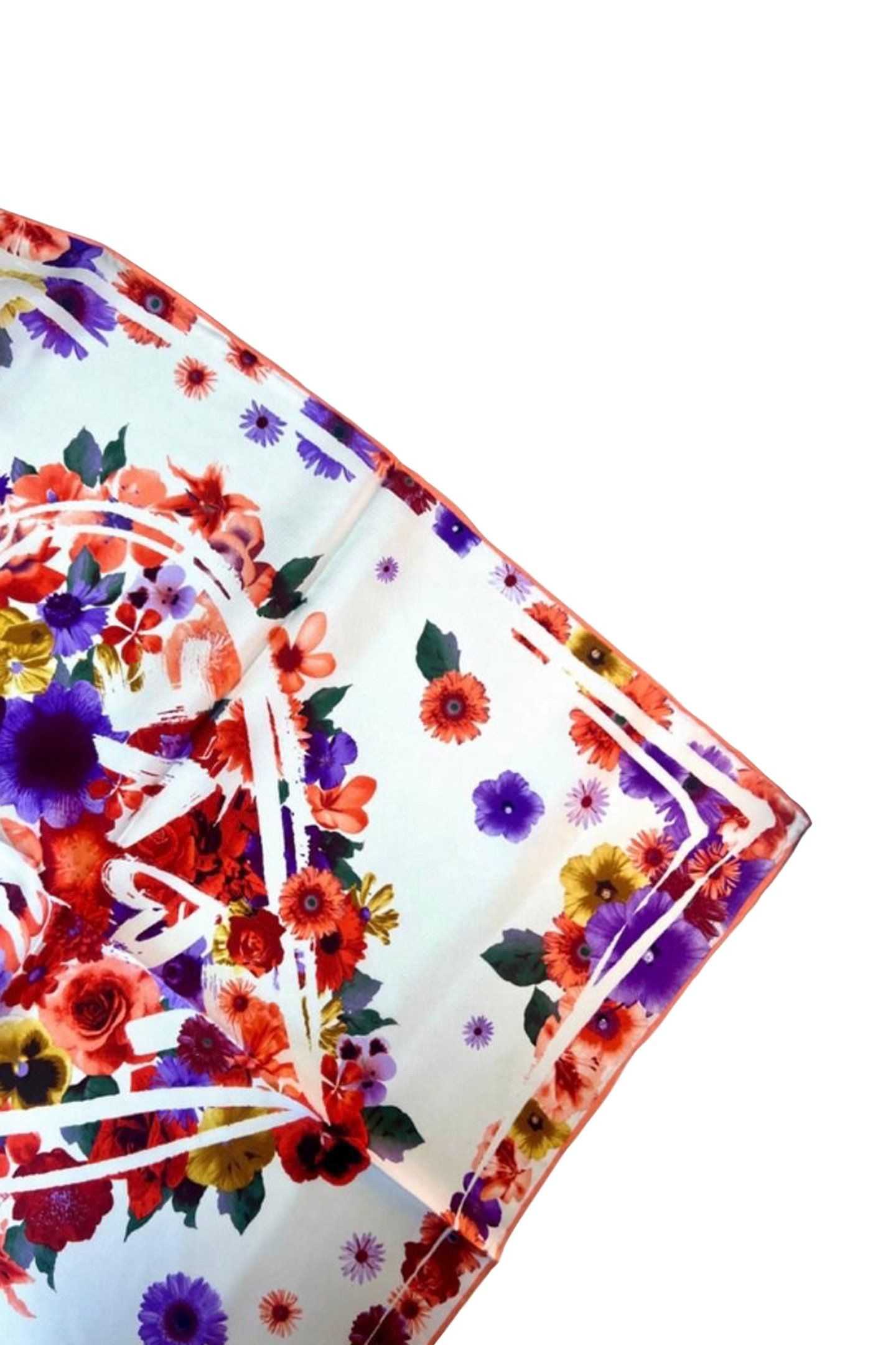 SCARF BURANO SMALL 438 WHITE FLOWERS 3