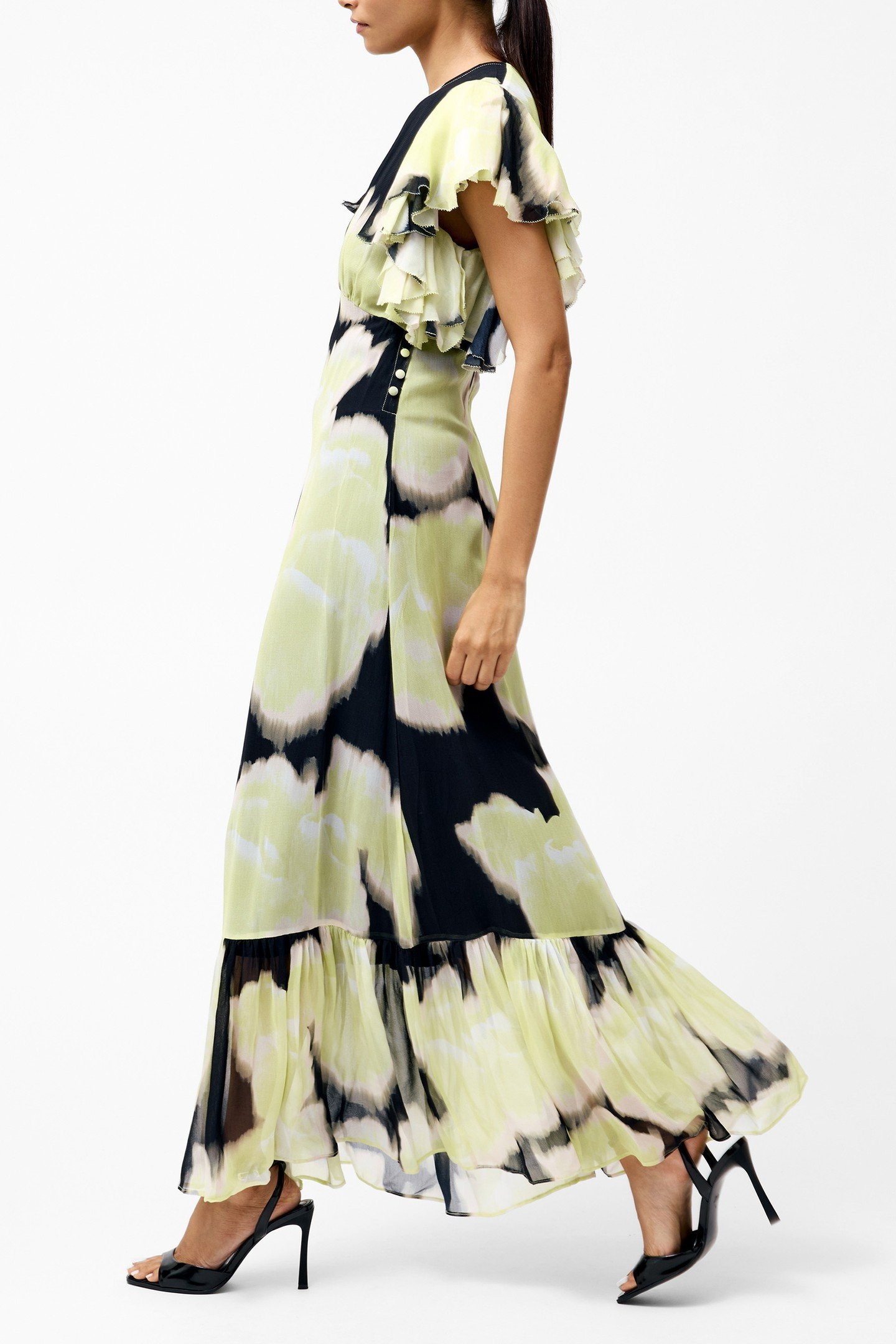 NATALIE EMINA CHIFFON MAXI DRS LIGHT LIME GREEN MUL 5