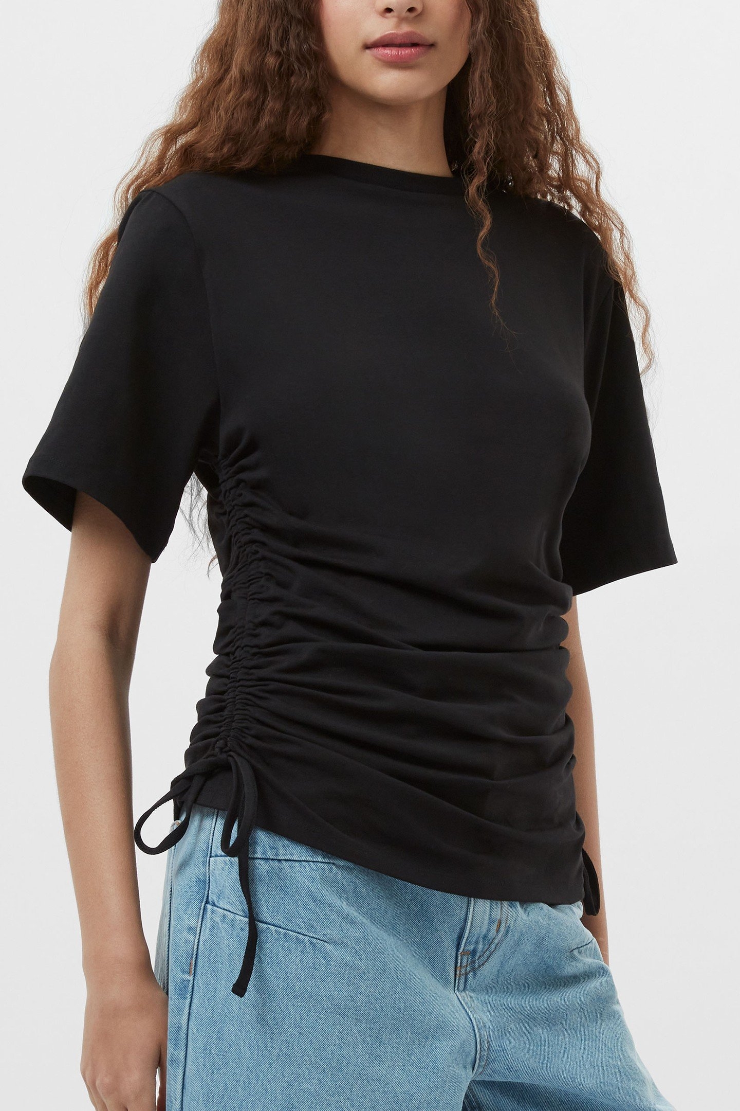 RALLIE DRAWSTRING T SHIRT BLACK 1