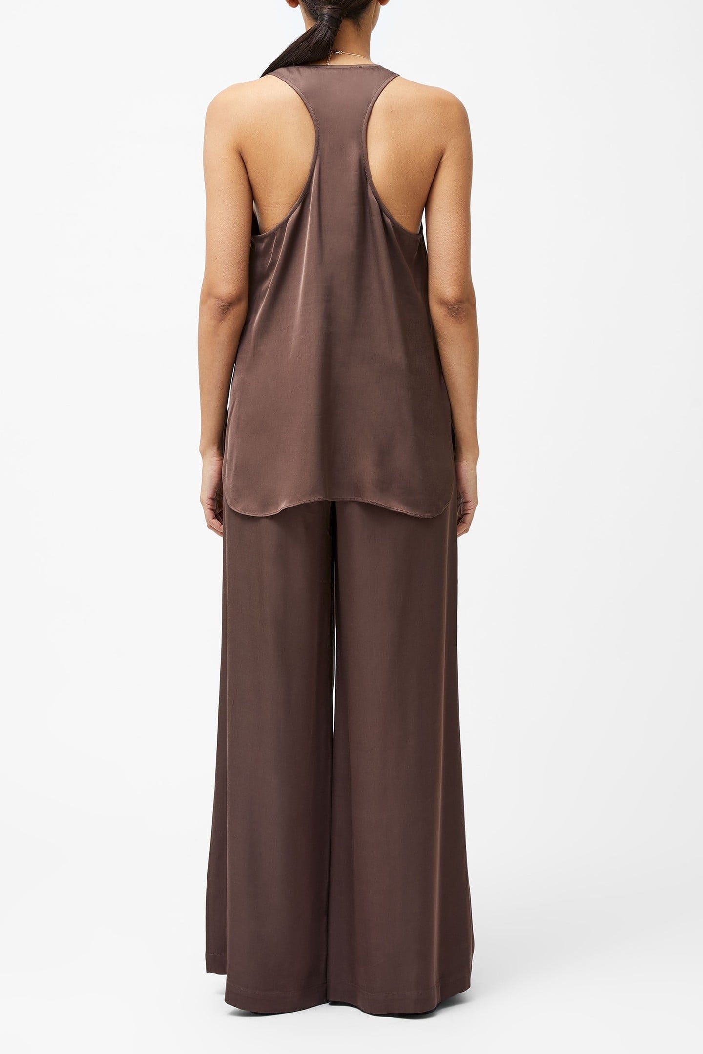 SERA SATIN TANK TOP WALNUT BROWN 3