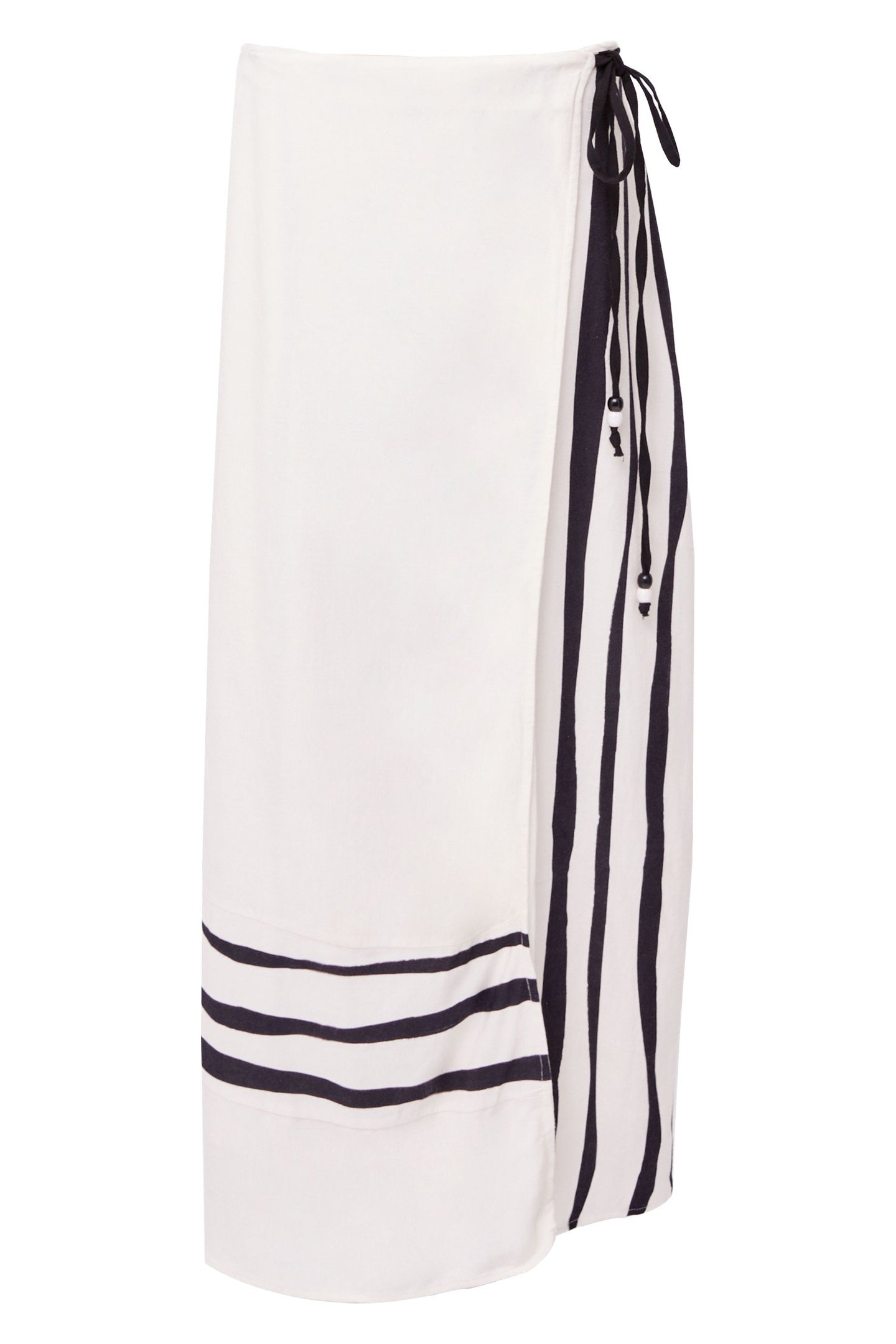 GENEVIEVE ARIETTE LINEN SKIRT WHITE/BLACK 3