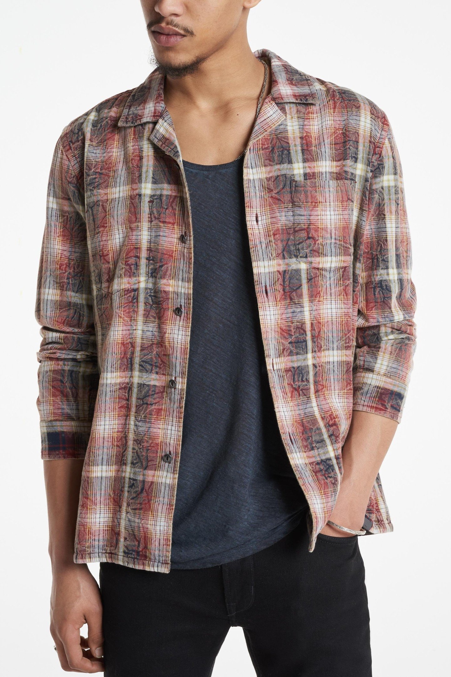 STANTON L/S REVERSIBLE OVERSIZE SHIRT AUBURN 1