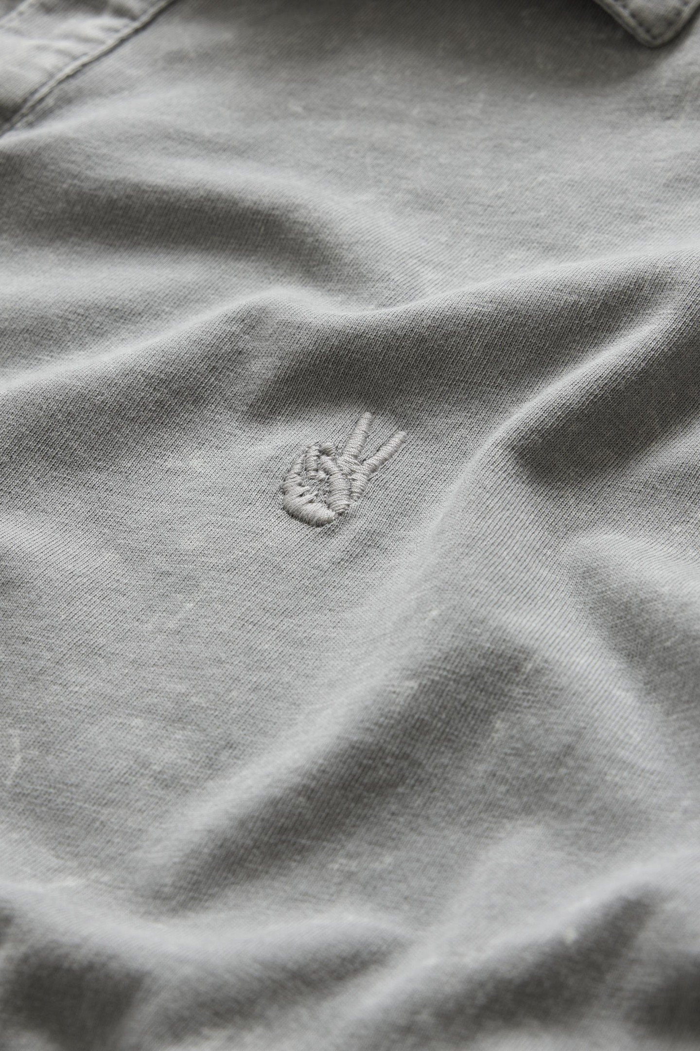 BODHI SS POLO IN MARBLE WASH MED GREY 2