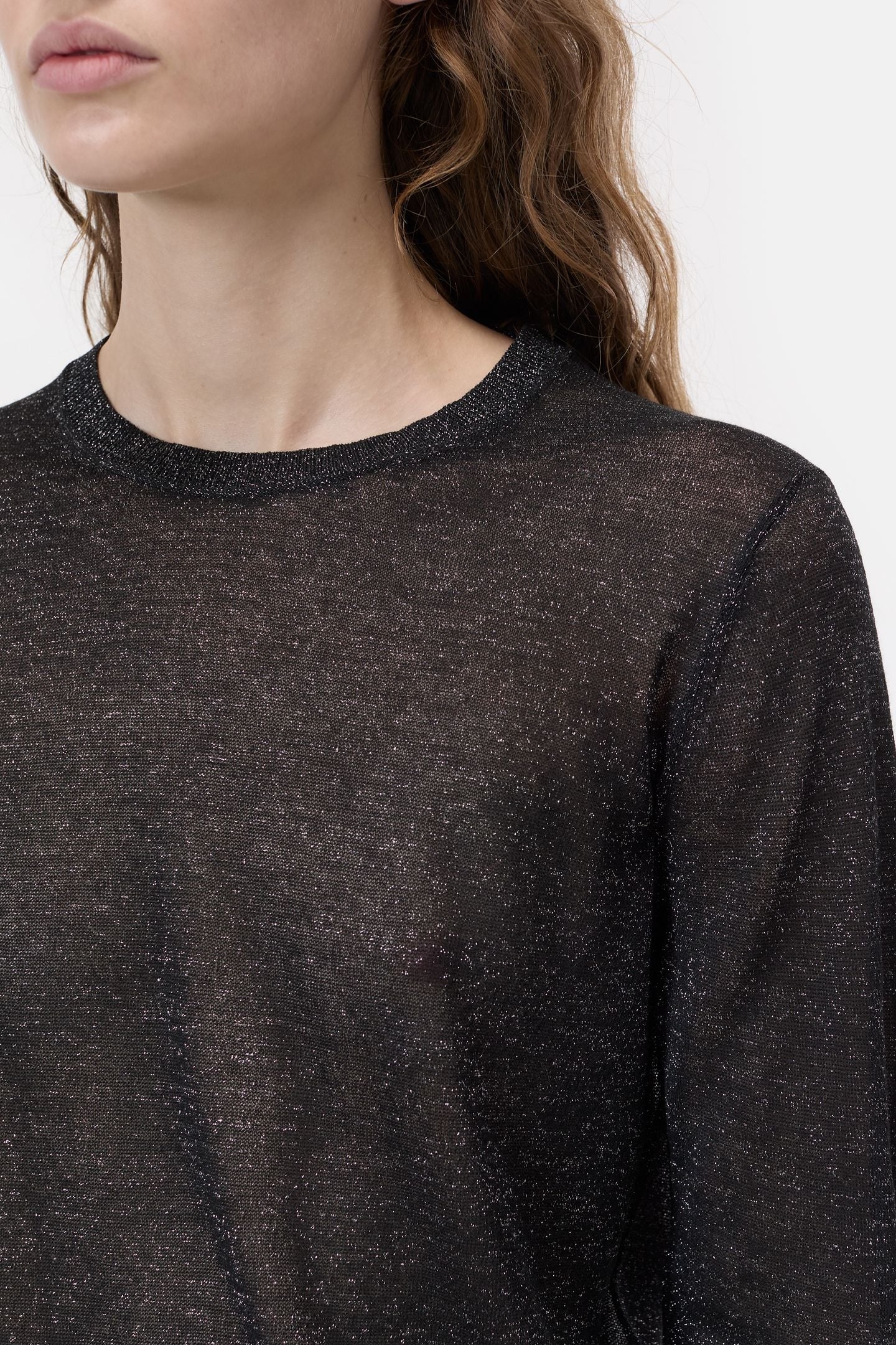 CREW NECK LONG SLEEVE KNITS PEARL BEIGE 6