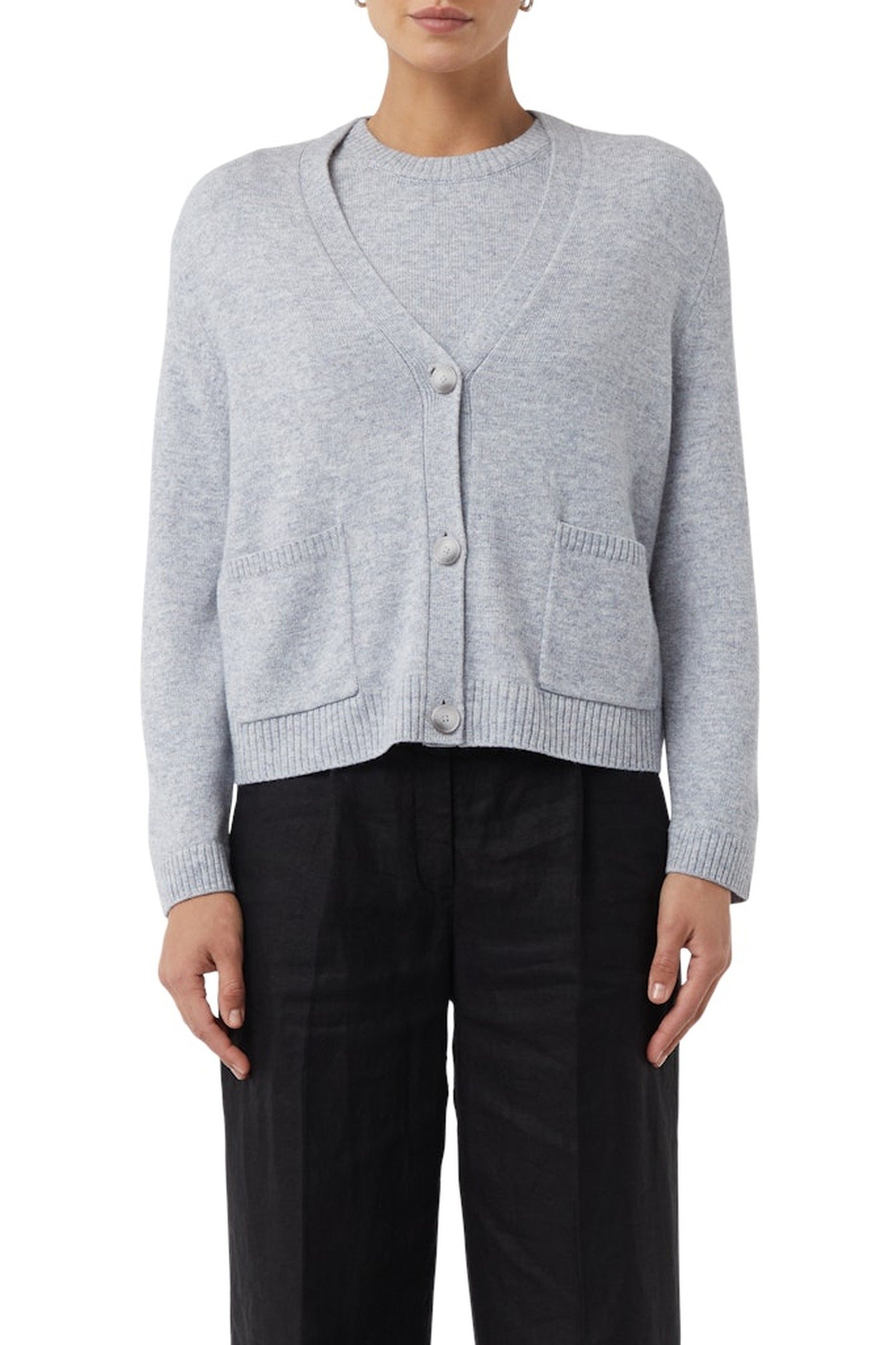 COMMA CARDIGAN LIGHT GREY 3