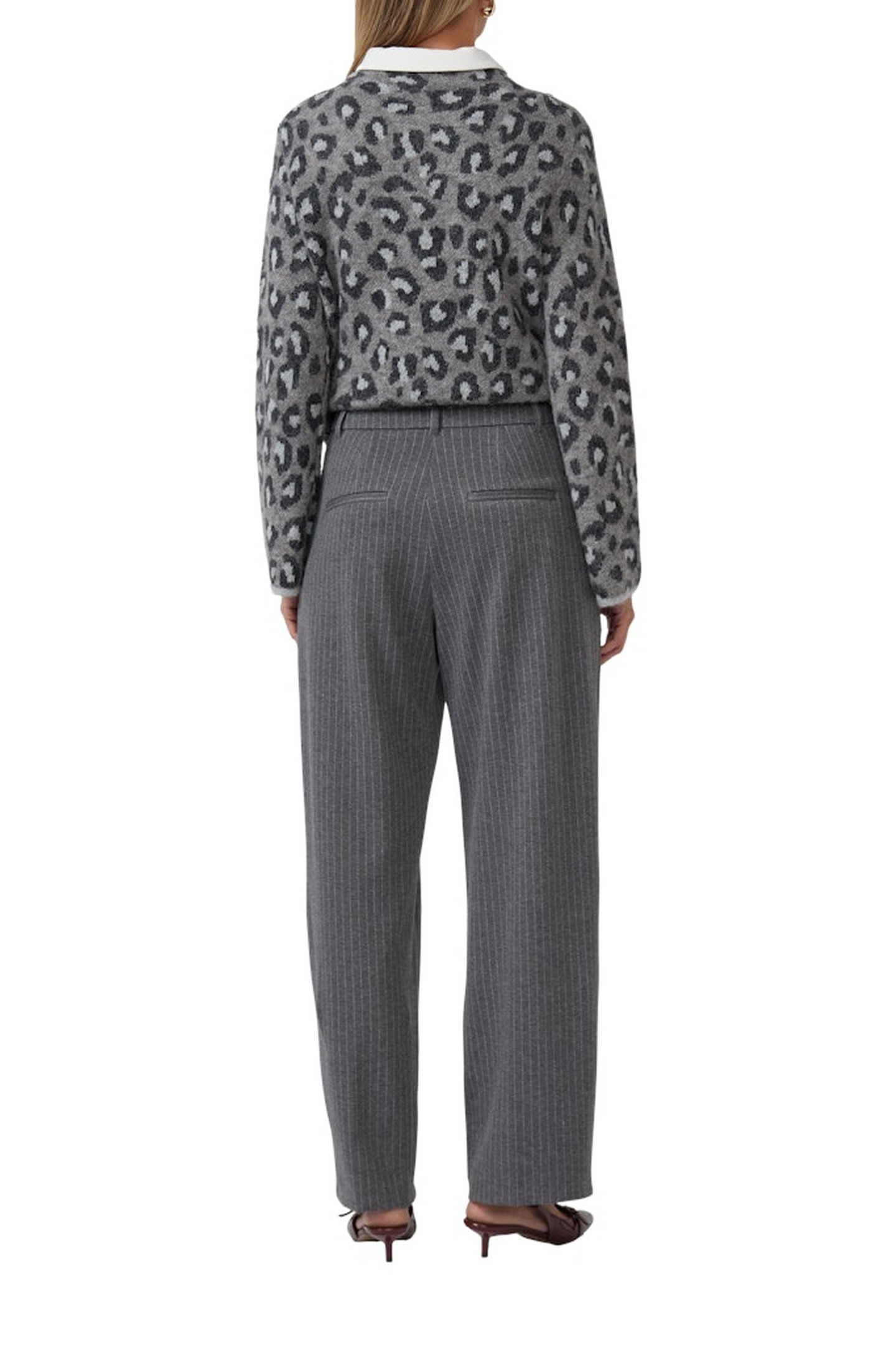 S.OLIVER PANTS GREY/BLACK 3