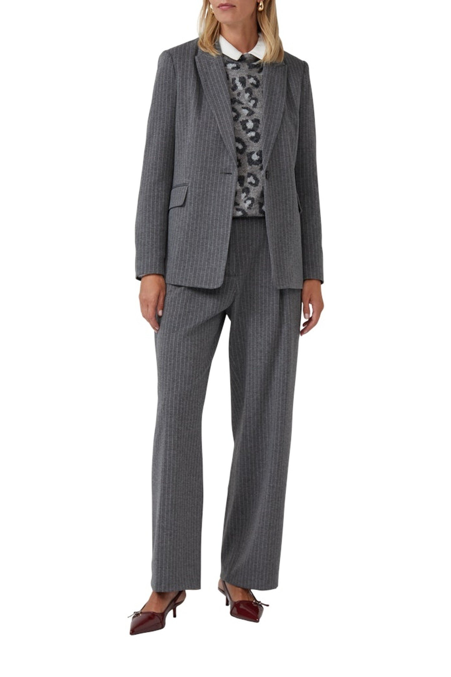 S.OLIVER PANTS GREY/BLACK 2