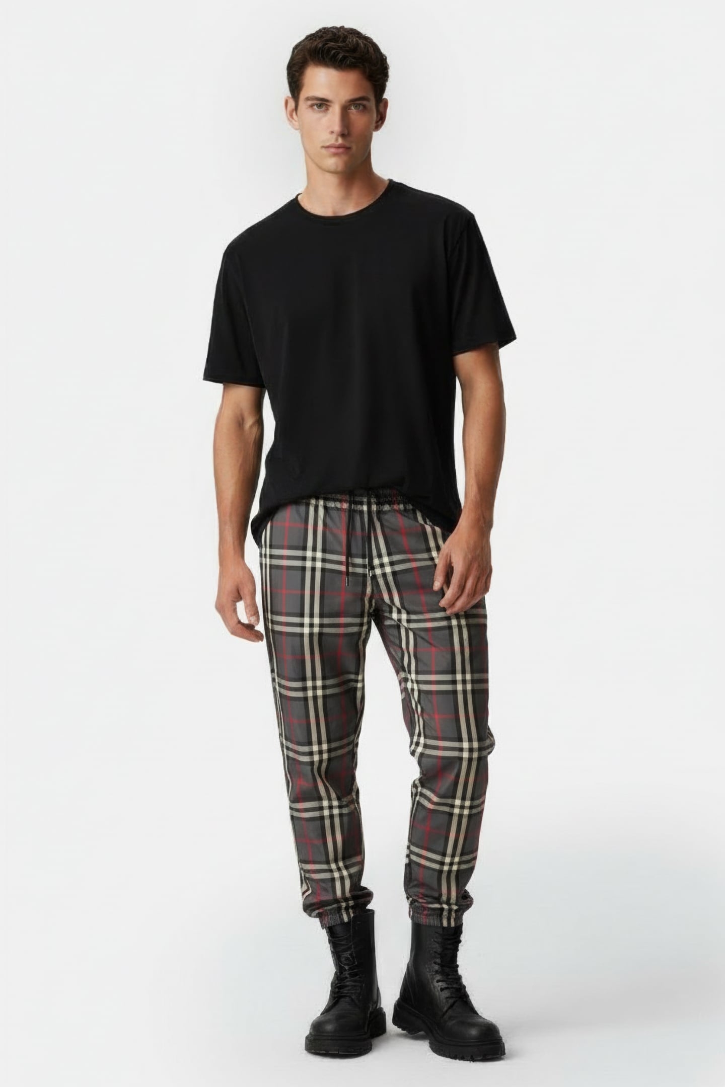 TRACK PANTS GREEN/RED 1