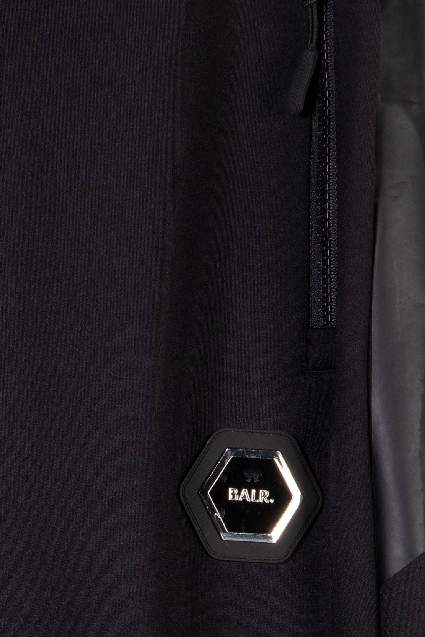 LOUIS SLIM TECH ZIP TRACK PANTS JET BLACK 3