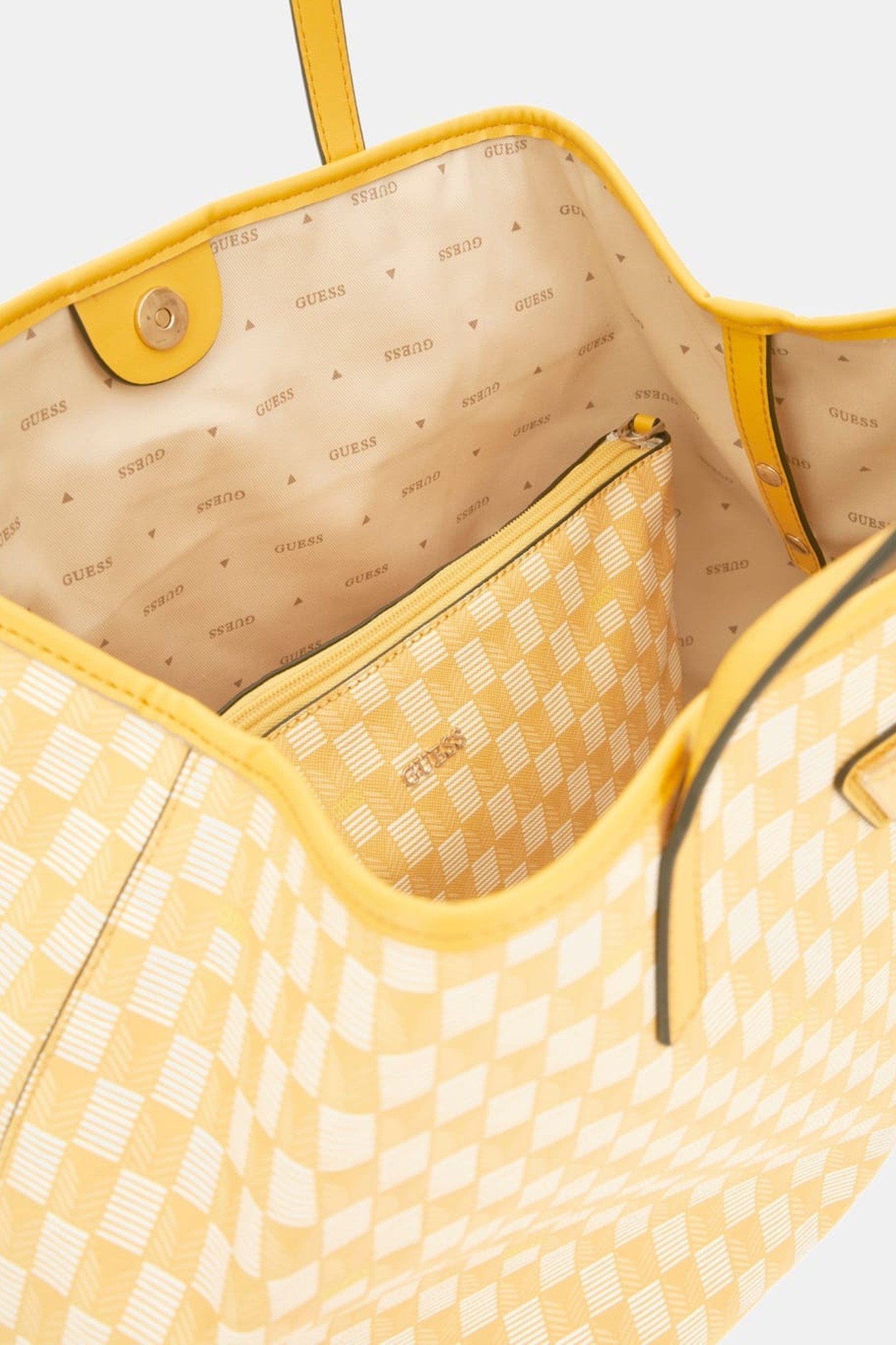 VIKKY II LARGE TOTE YELLOW LOGO 8