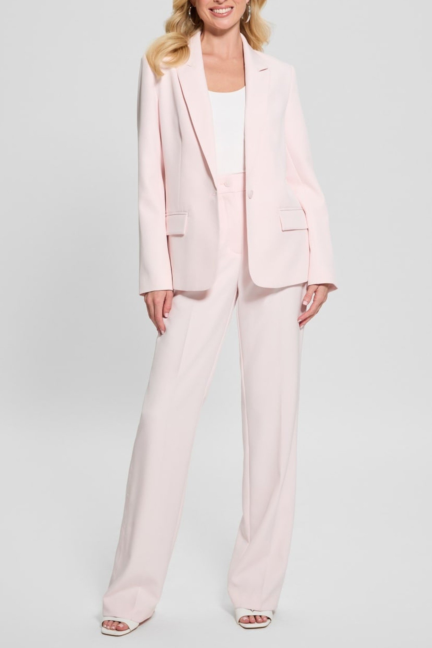 GUESS ECO SOLENE FLUID BLAZER LOW KEY PINK 1