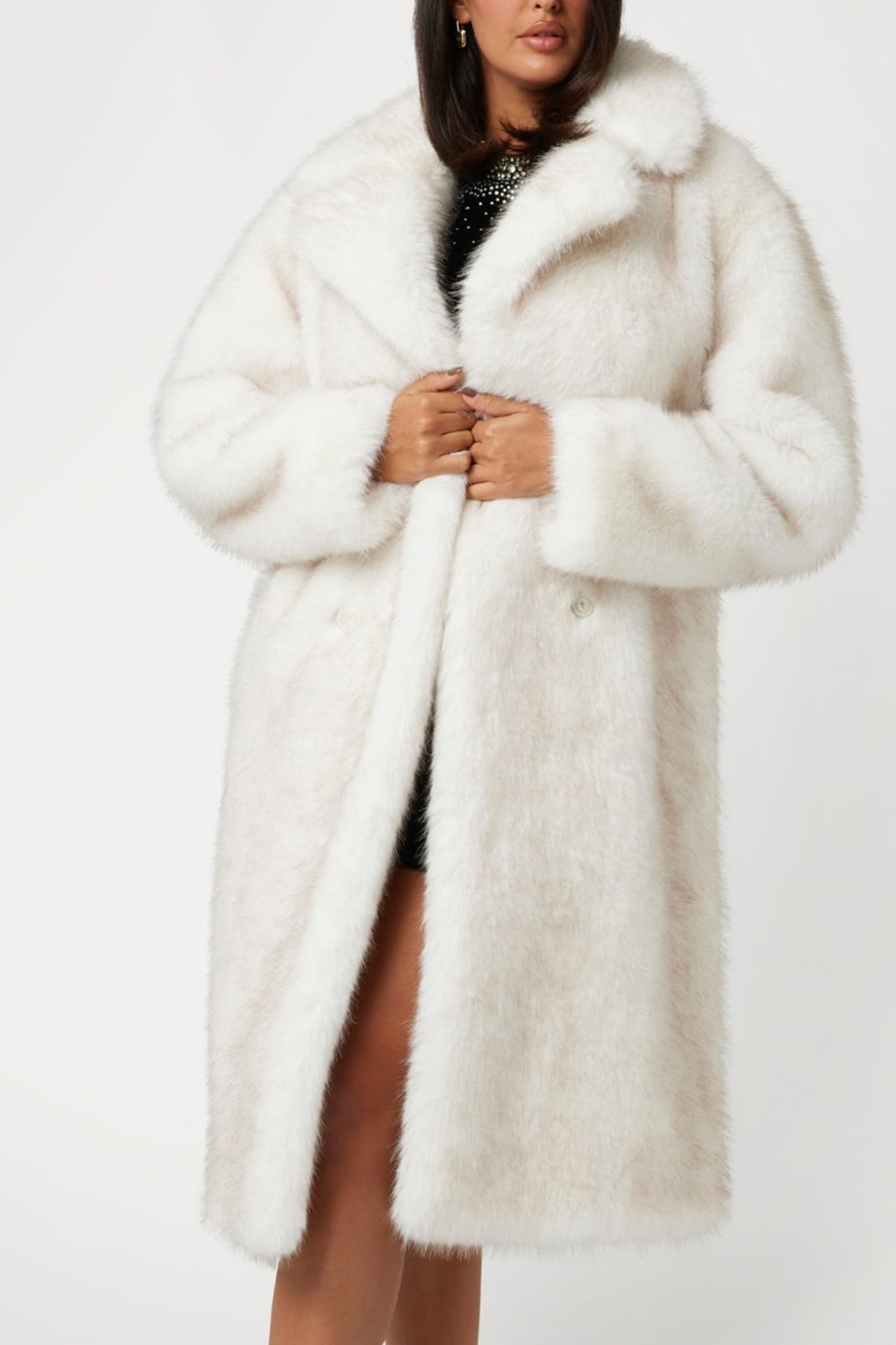 AUDREY LONG COAT MACADAMIA MULTI 2