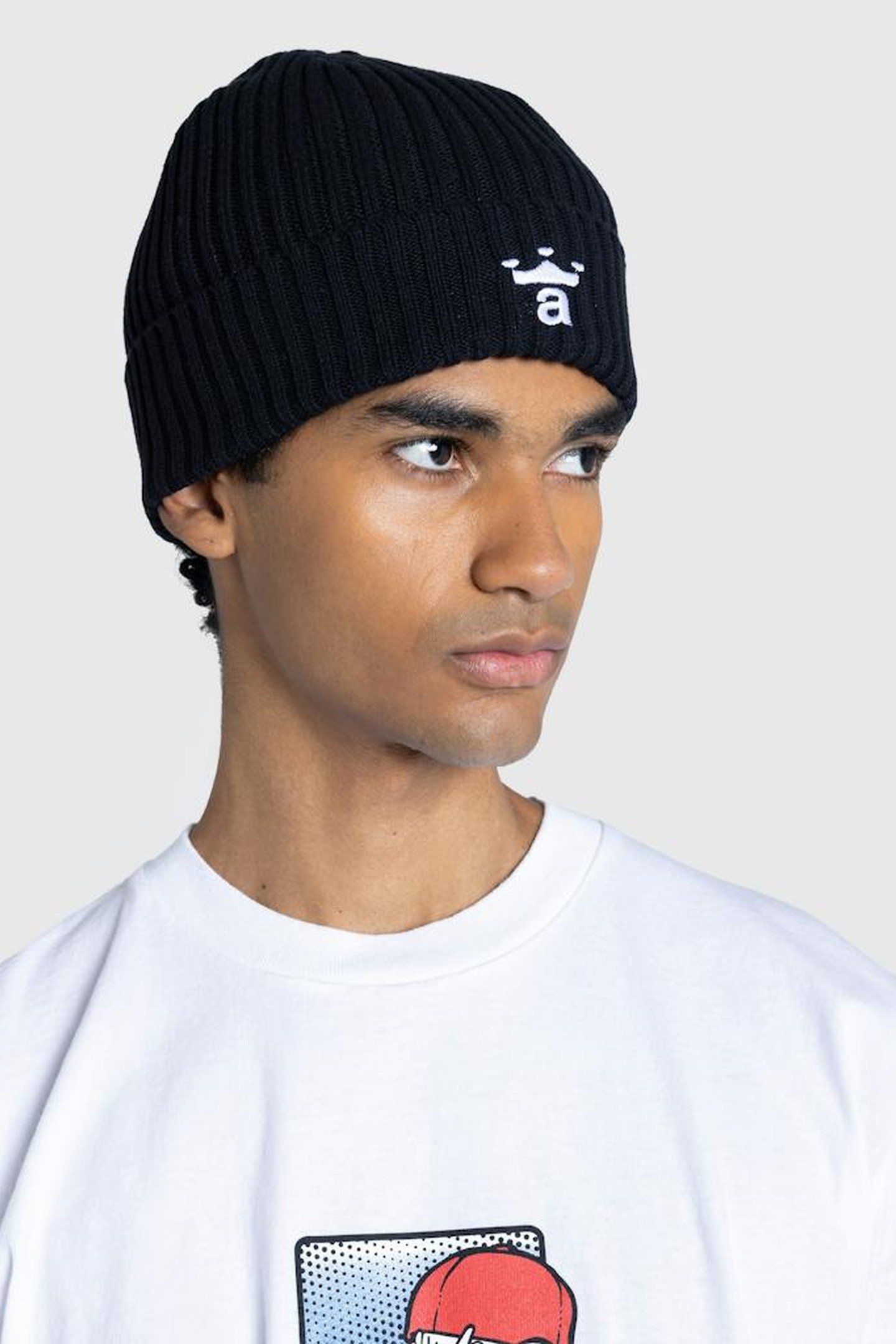 AWAKE NY – CROWN A CABLE BEANIE BLACK 1