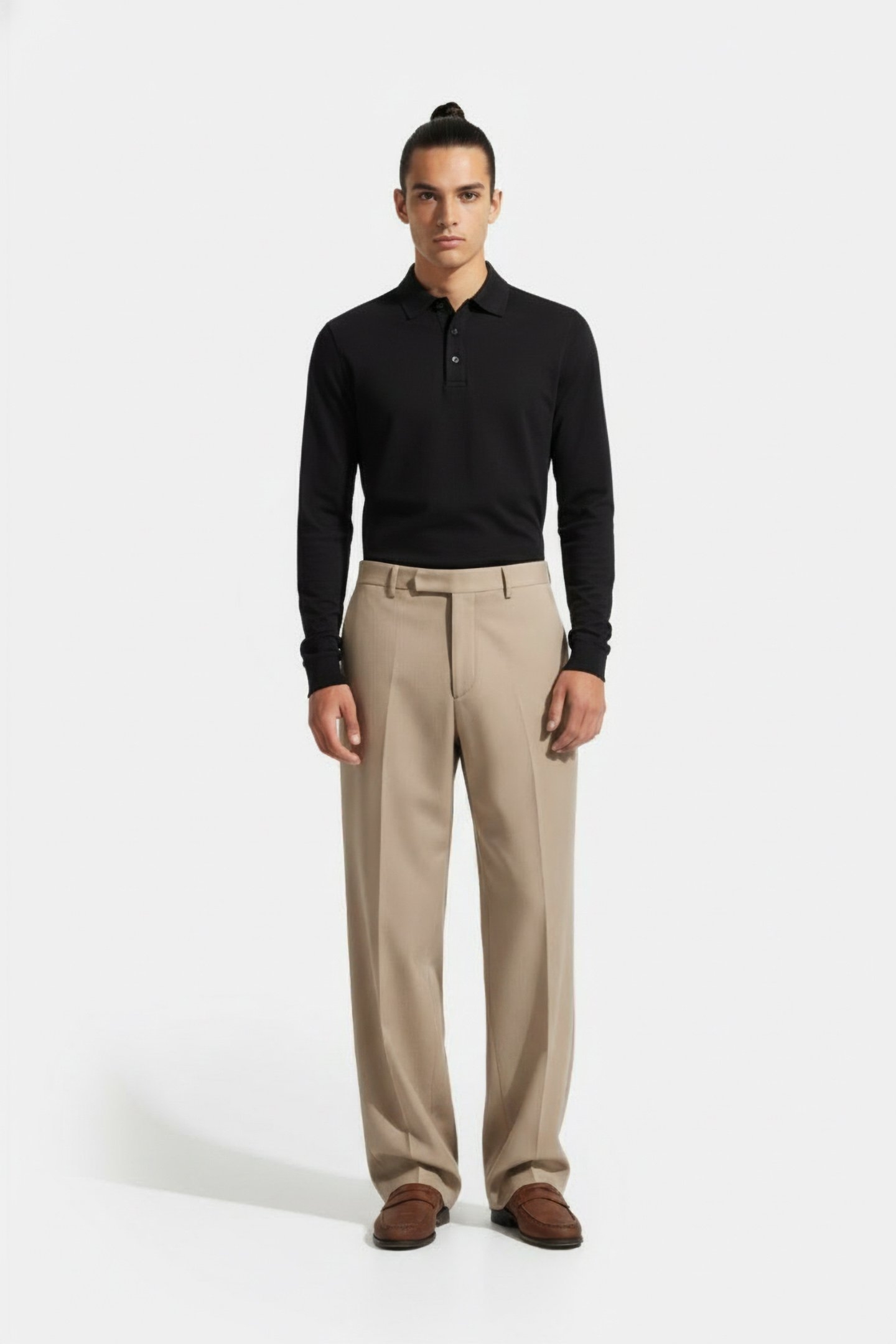 PALF RIDE LONG SLEEVE POLO ASPHALT 1