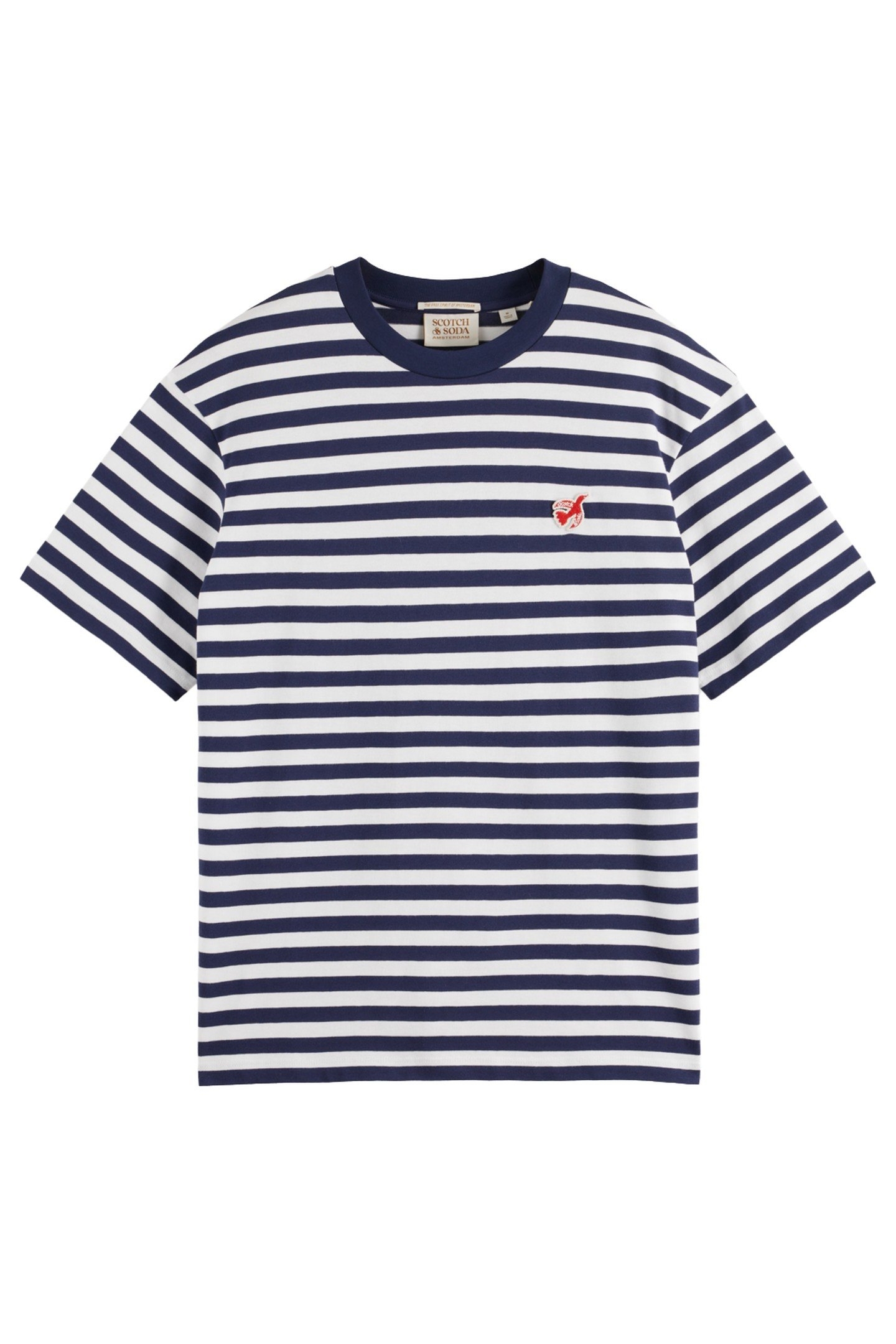 CORE - THE FREE SPIRIT PEACE BIRD STRIPED T-SHIRT NAVY/WHITE 1