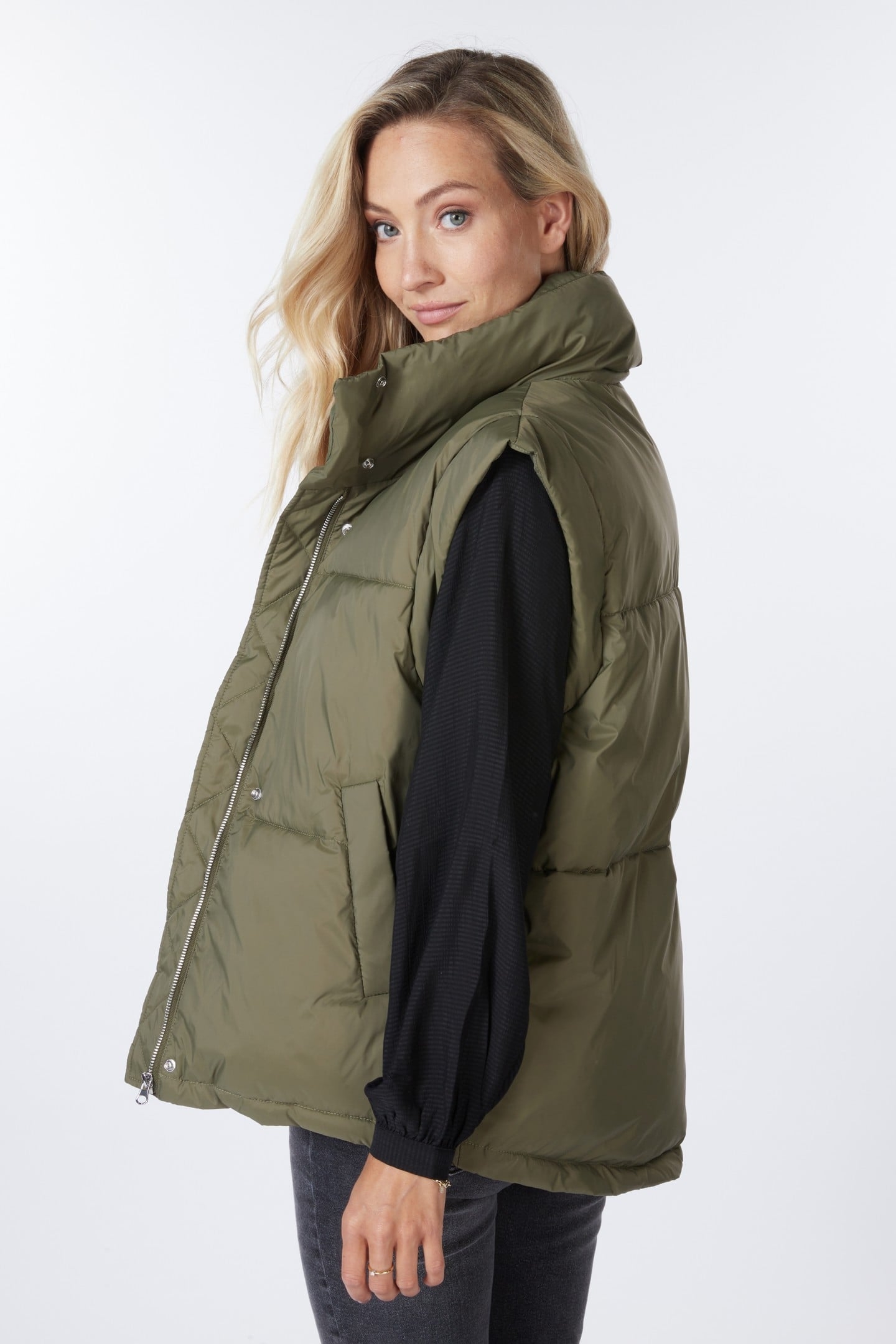 BODYWARMER DOWN LEAF GREEN 4